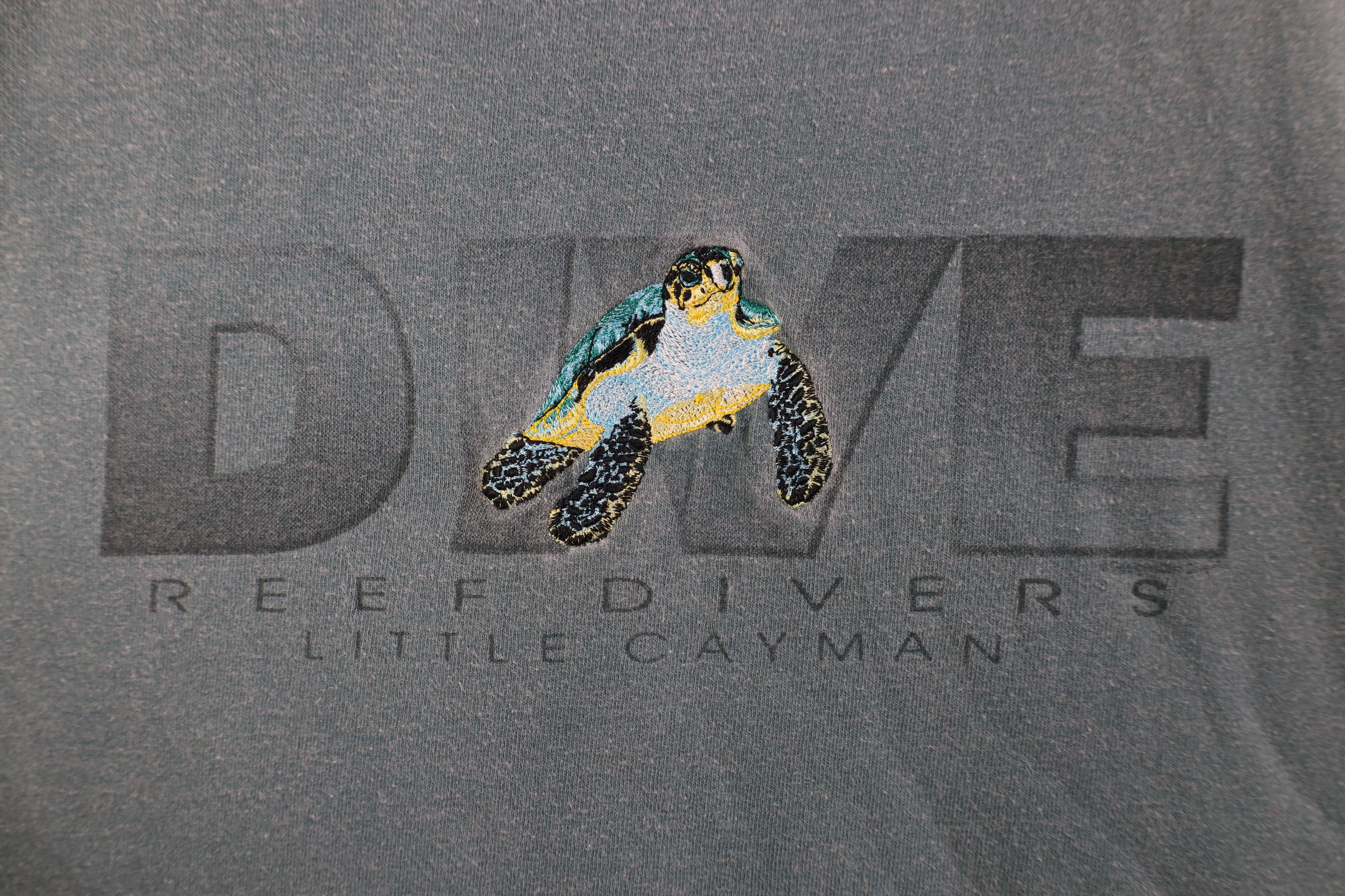 Vintage Vintage 90s Streetwear Dive Reef Divers Sea Turtle T-Shirt Size US M / EU 48-50 / 2 - 4 Thumbnail