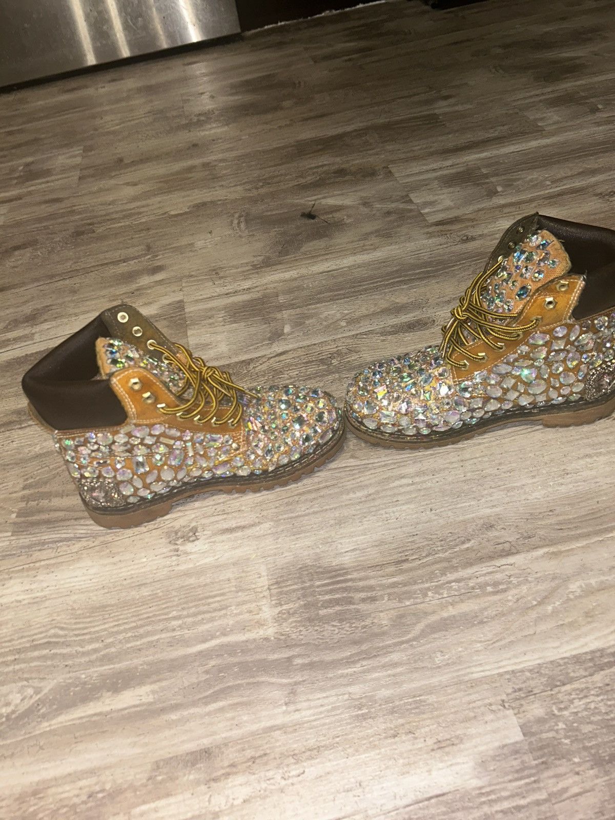 Designer Slumxweirdo Shattered Gem Industrial Work Boot Size US 13 / EU 46 - 3 Thumbnail