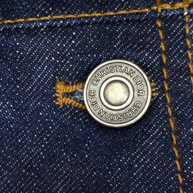 Dior Dior Blue little bee embroidered denim strap skirt 2505-Nex Size 24" / US 00 / IT 34 - 6 Thumbnail