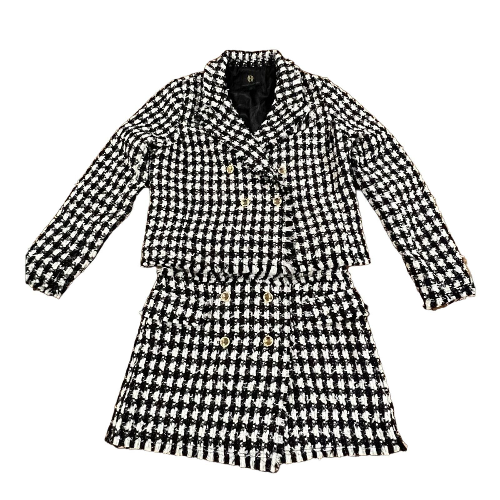 House of Harlow House of Harlow 1960 Tweed Chanel Style Blazer Jacket Large Size L / US 10 / IT 46 - 4 Thumbnail