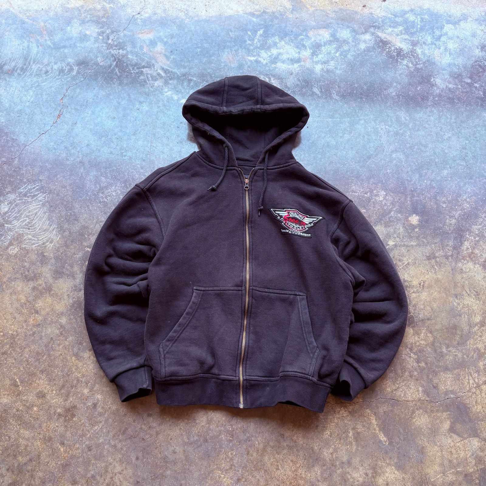Vintage Thrashed Faded Distressed Harley Zip Hoodie ERD Grunge Size US M / EU 48-50 / 2 - 2 Thumbnail