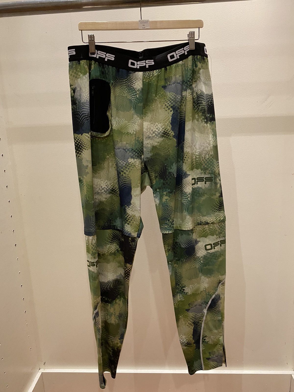 image of Off White Off-White Snakeskin Track Pants, Men's (Size 38)