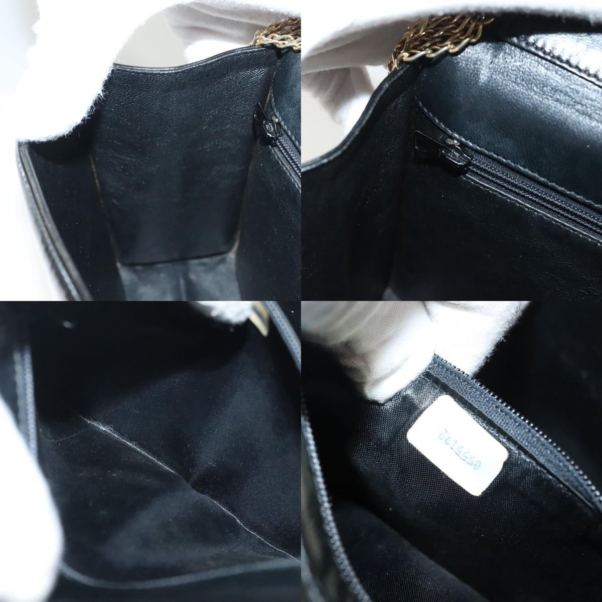 Chanel Chanel Chain Shoulder Bag Enamel Black Gold CC Size ONE SIZE - 7 Thumbnail