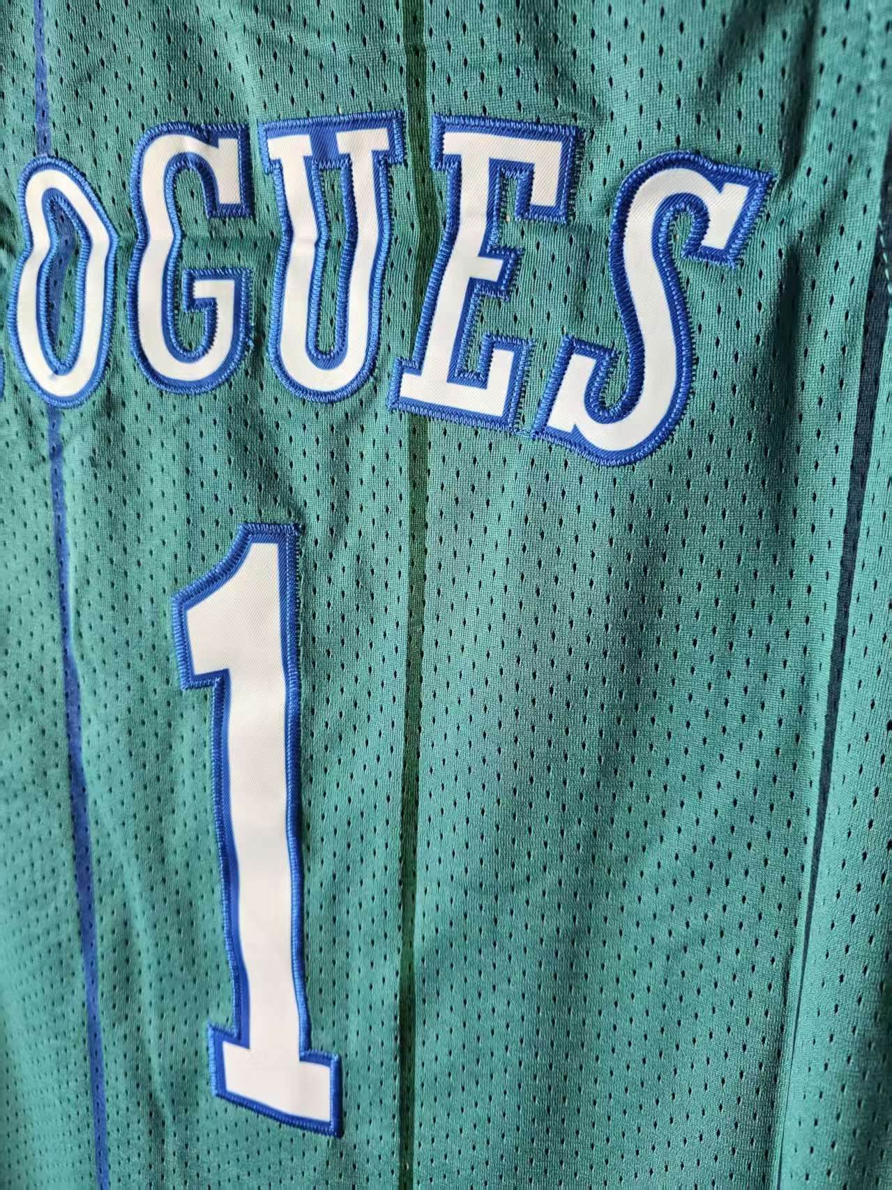 NBA Charlotte Hornets Muggsy Bogues Jersey Stitched Green Size US M / EU 48-50 / 2 - 4 Thumbnail