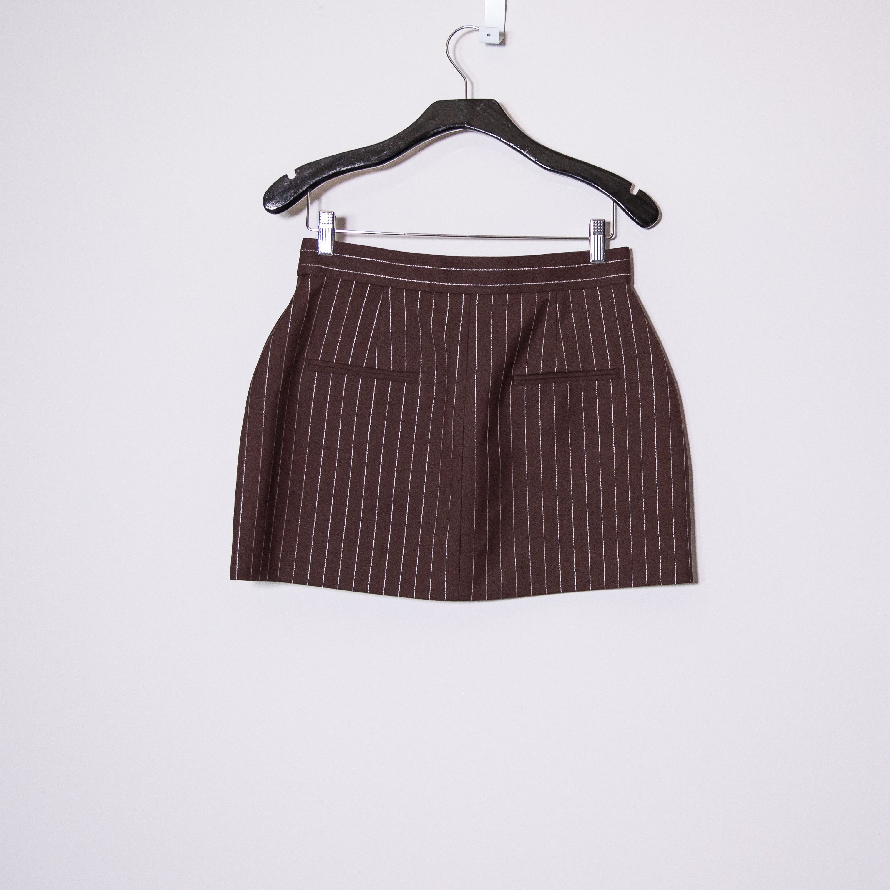 Alex Perry Alex Perry Lurex Metallic Pin Stripe Chocolate Size 28" / US 6 / IT 42 - 4 Thumbnail