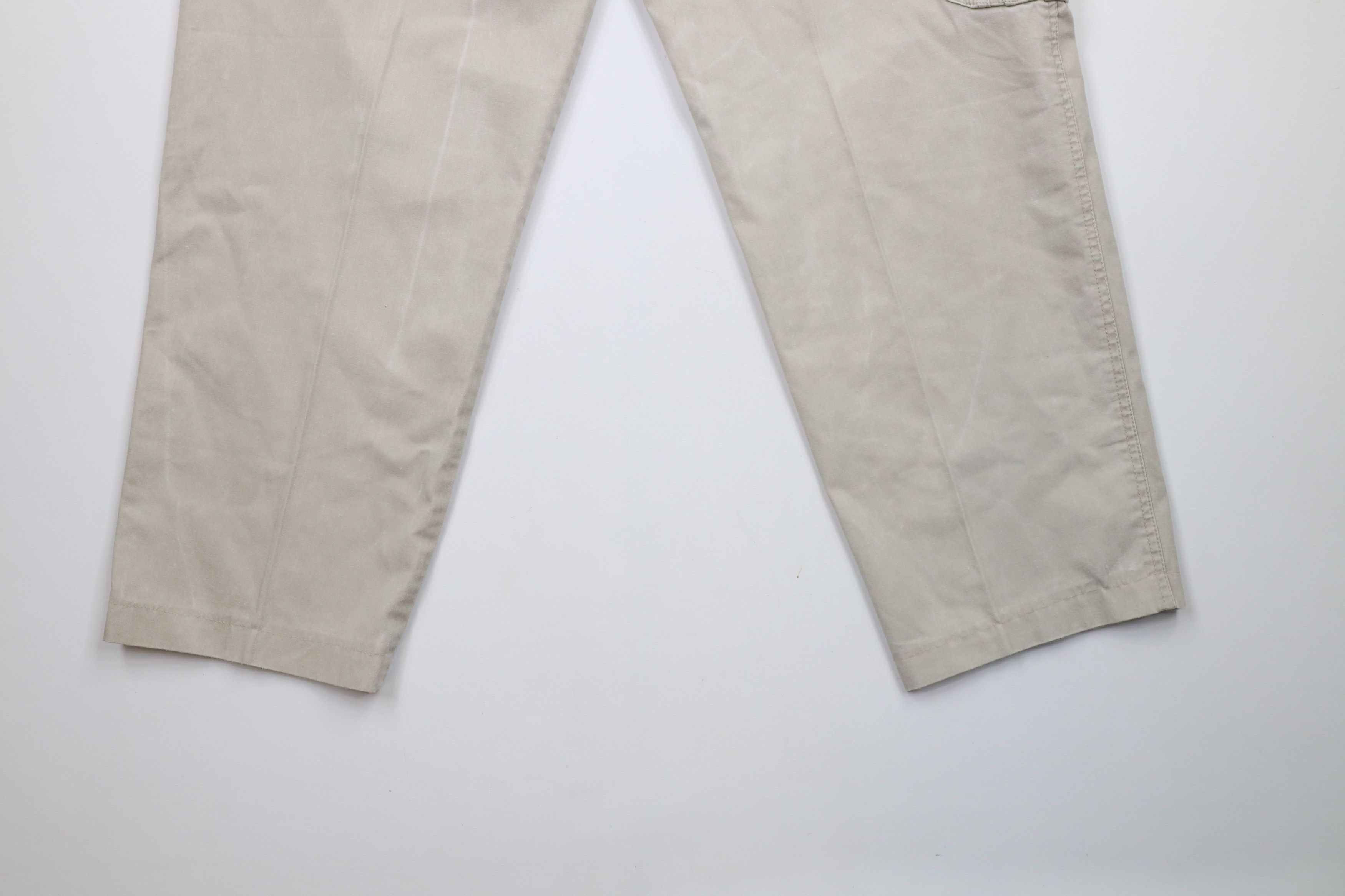 Vintage Vintage 90s Streetwear Pleated Wide Leg Dungaree Chino Pants Size US 38 / EU 54 - 13 Thumbnail