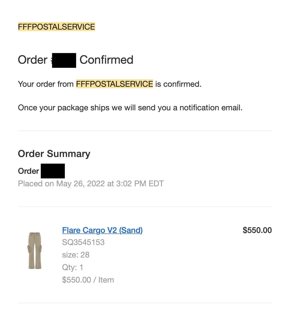 FFFPOSTALSERVICE FFFPOSTALSERVICE Flare Cargo Pants V2.0 Size US 28 / EU 44 - 5 Thumbnail