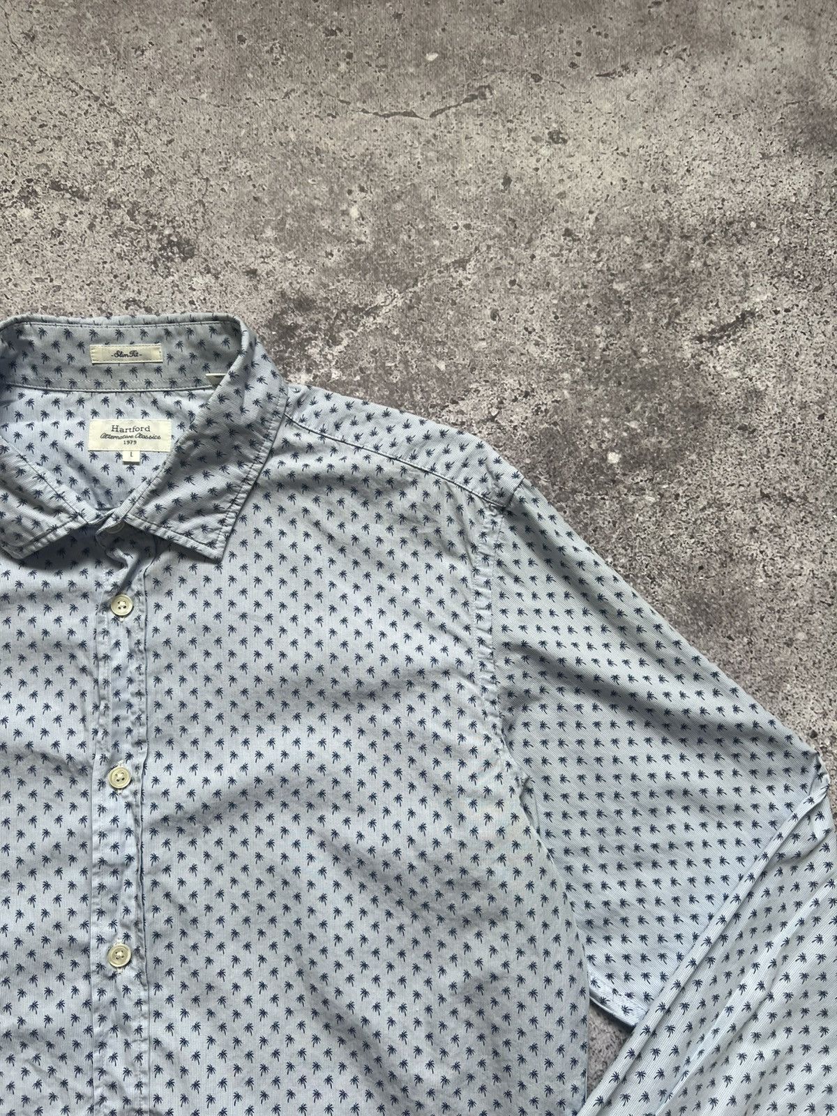 Hartford Hartford Shirt Slim Fit Button Up Blue Men's Size US L / EU 52-54 / 3 - 5 Thumbnail