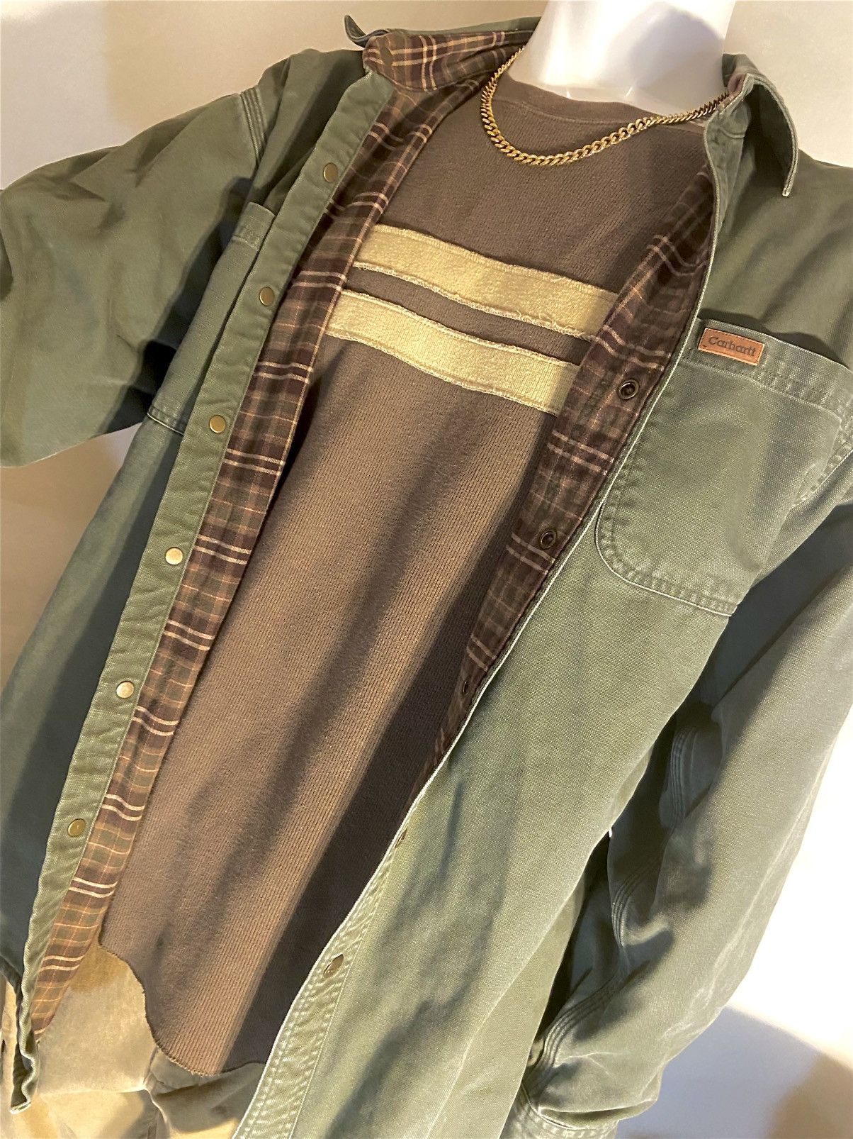 Carhartt Vintage Shirt Jacket (Olive Green, XL)