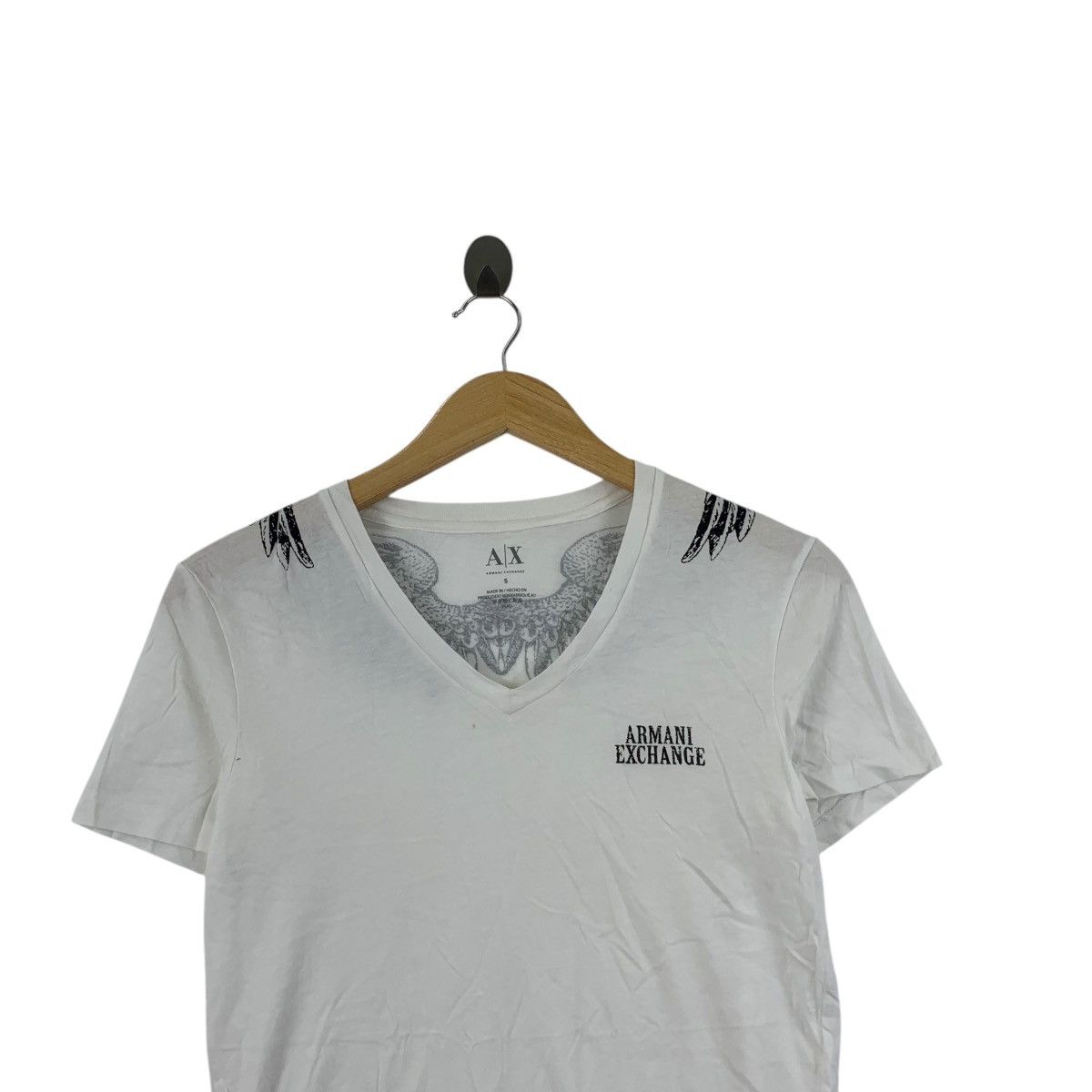 Armani Exchange ARMANI EXCHANGE EMPORIO Wings Of Angels Tee Shirt Top Size S / US 4 / IT 40 - 2 Thumbnail