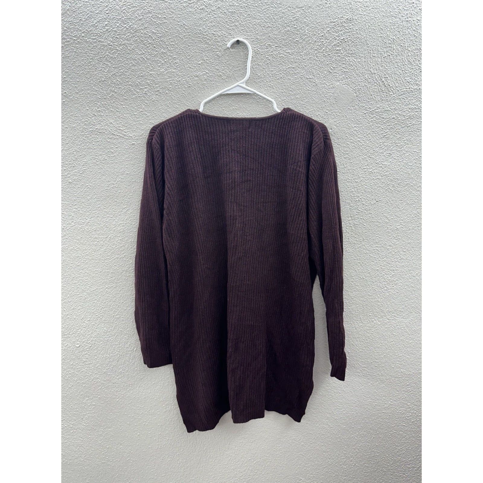 CO Working Class Designs & Co Womens Sweater Size 18/20 Purple Long Sleeve V-Neck Pullover Shirt Women Size XXL / US 16-18 / IT 52-54 - 7 Thumbnail
