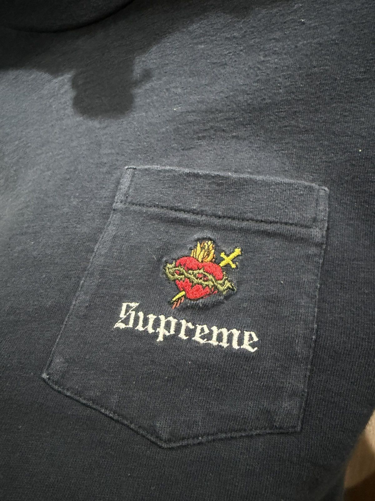 Supreme Supreme Deep Marine Blue Heart Long Sleeve Size US M / EU 48-50 / 2 - 2 Thumbnail