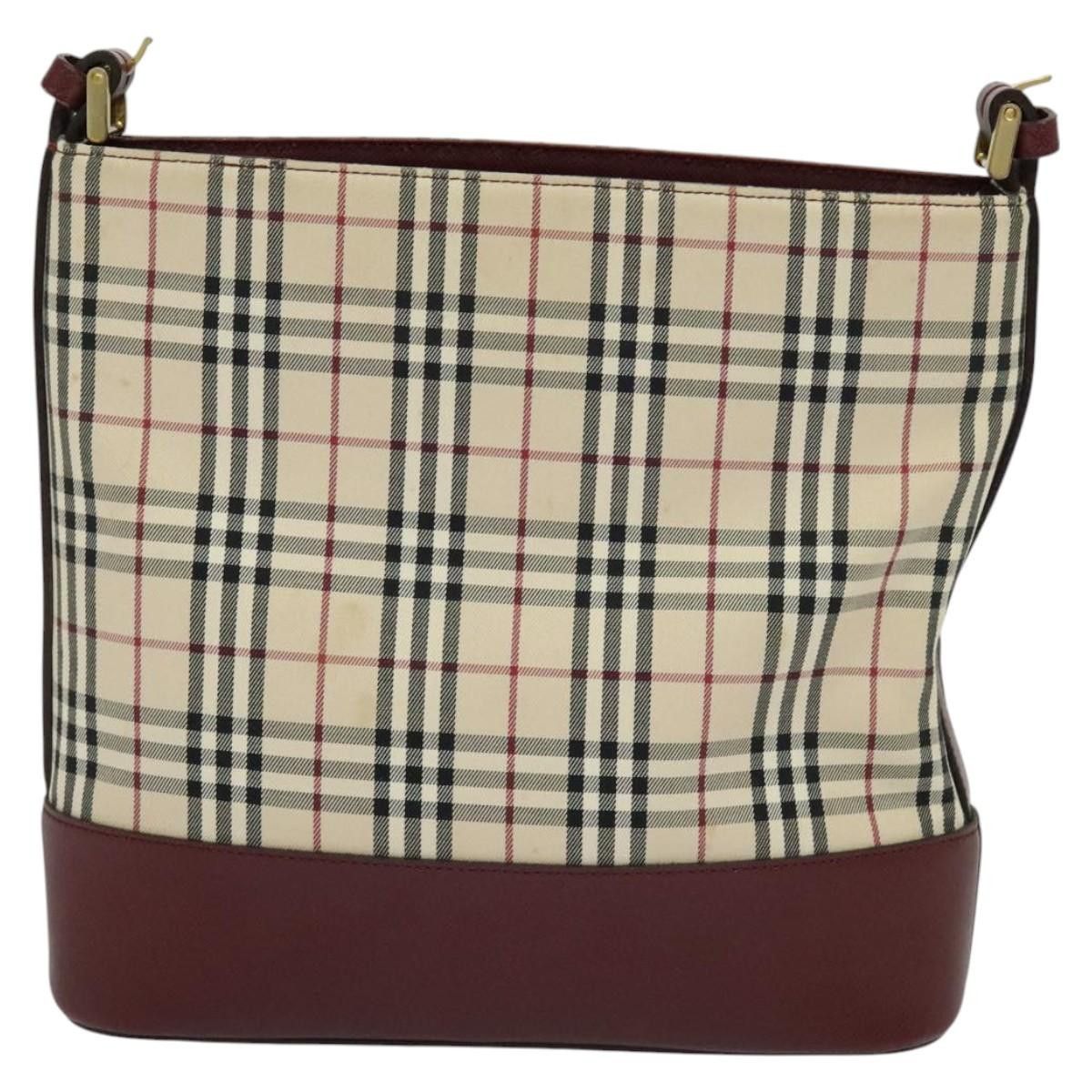 Burberry Burberry Nova Check Shoulder Bag Canvas Beige Red Size ONE SIZE - 2 Thumbnail