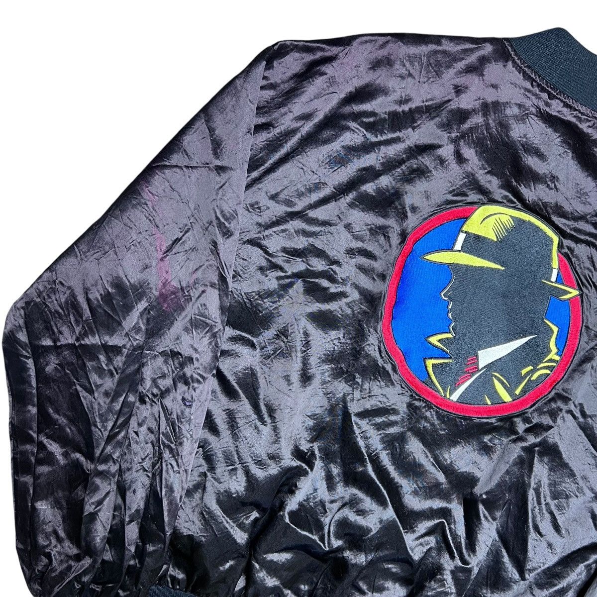 Disney × Vintage 1980s Dick Tracy Disney Promotional Products Satin Jacket Size US L / EU 52-54 / 3 - 22 Thumbnail