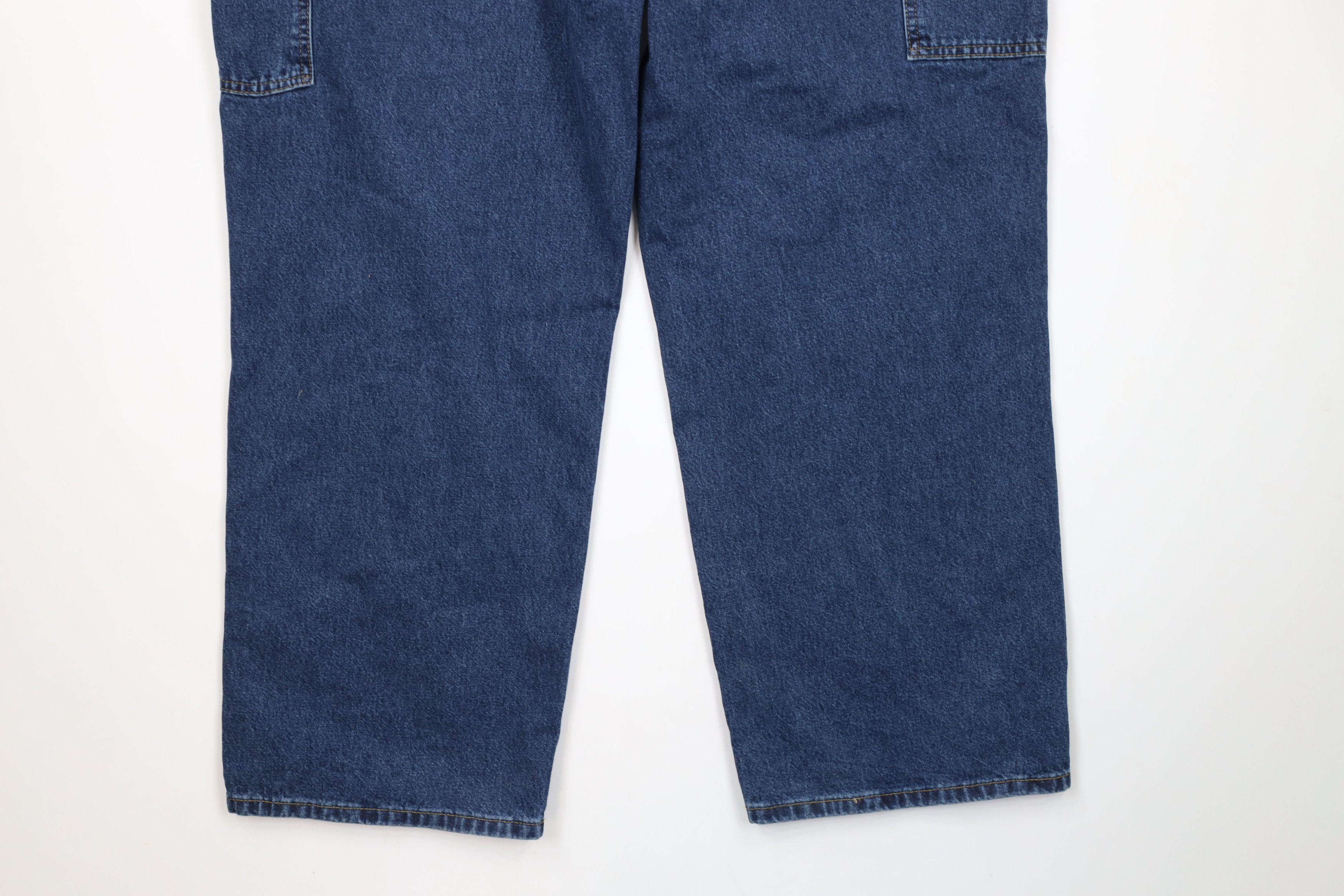 Carhartt × Vintage Vintage Carhartt Spell Out Wide Leg Dungaree Denim Jeans Size US 40 / EU 56 - 13 Thumbnail