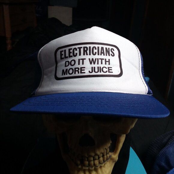 Other DS Vintage Electricians Do It With More Juice Trucker Hat Size ONE SIZE - 1 Thumbnail