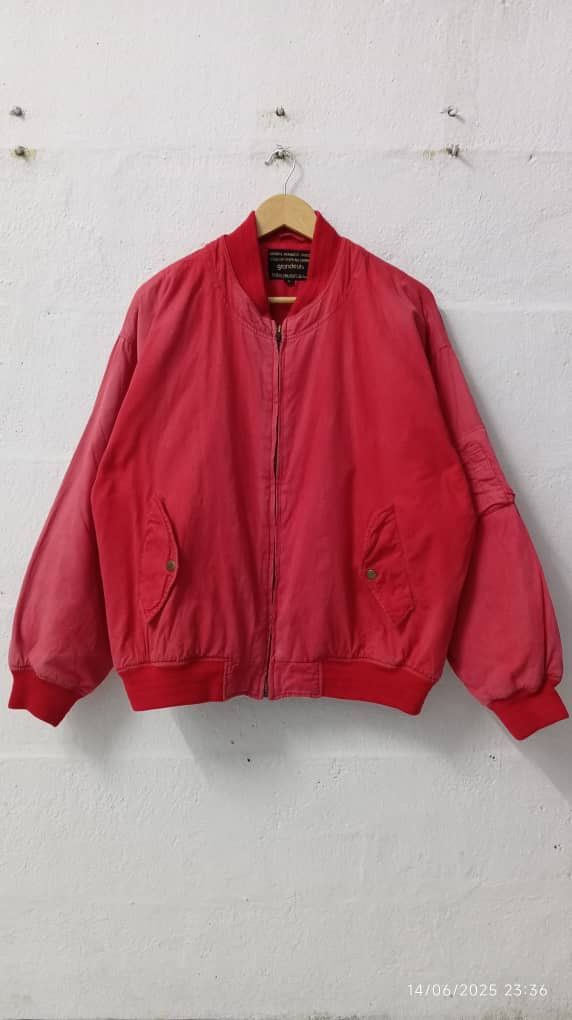 Japanese Brand × Vintage Vintage Grandeur Faded Red Flight Jacket Size US L / EU 52-54 / 3 - 1 Thumbnail