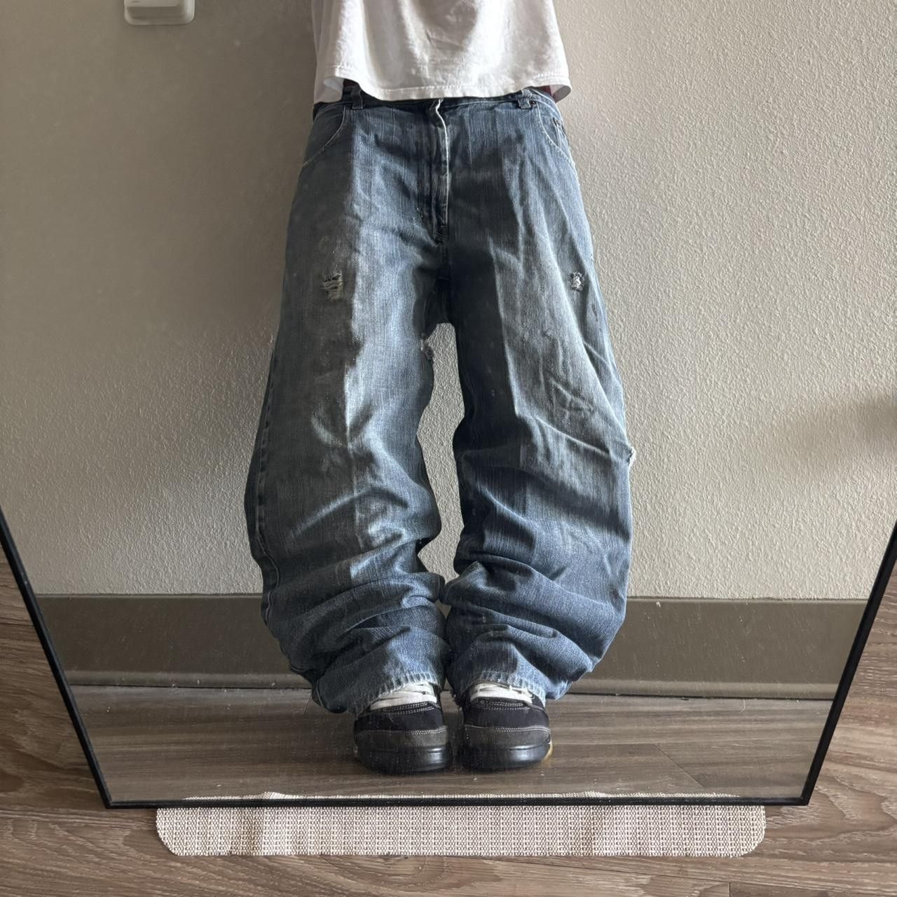 Vintage Crazy Vintage Y2K/2000s Grunge Dark Wash Skater Denim Jeans! 38x30 Size US 38 / EU 54 - 1 Thumbnail