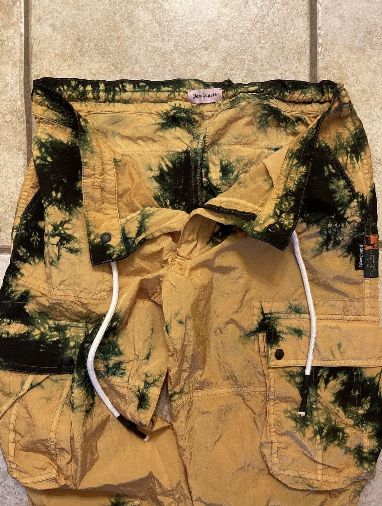Palm Angels Palm Angles yellow tie die cargo pants Size US 34 / EU 50 - 5 Thumbnail