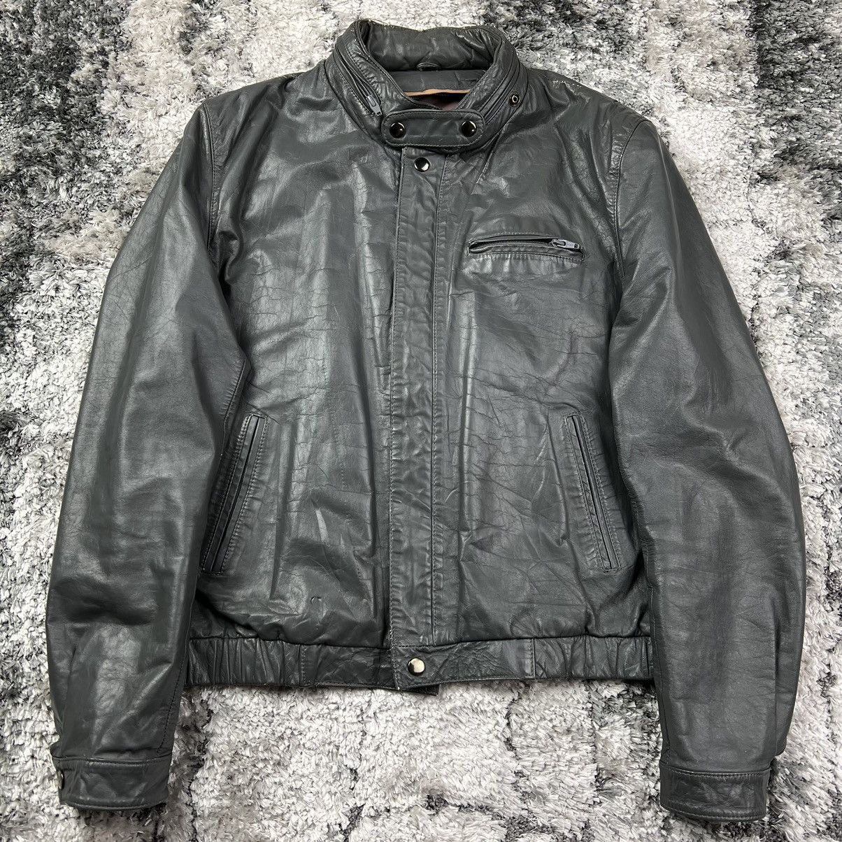 1980s Unbranded Hidden Hood Leather Jacket