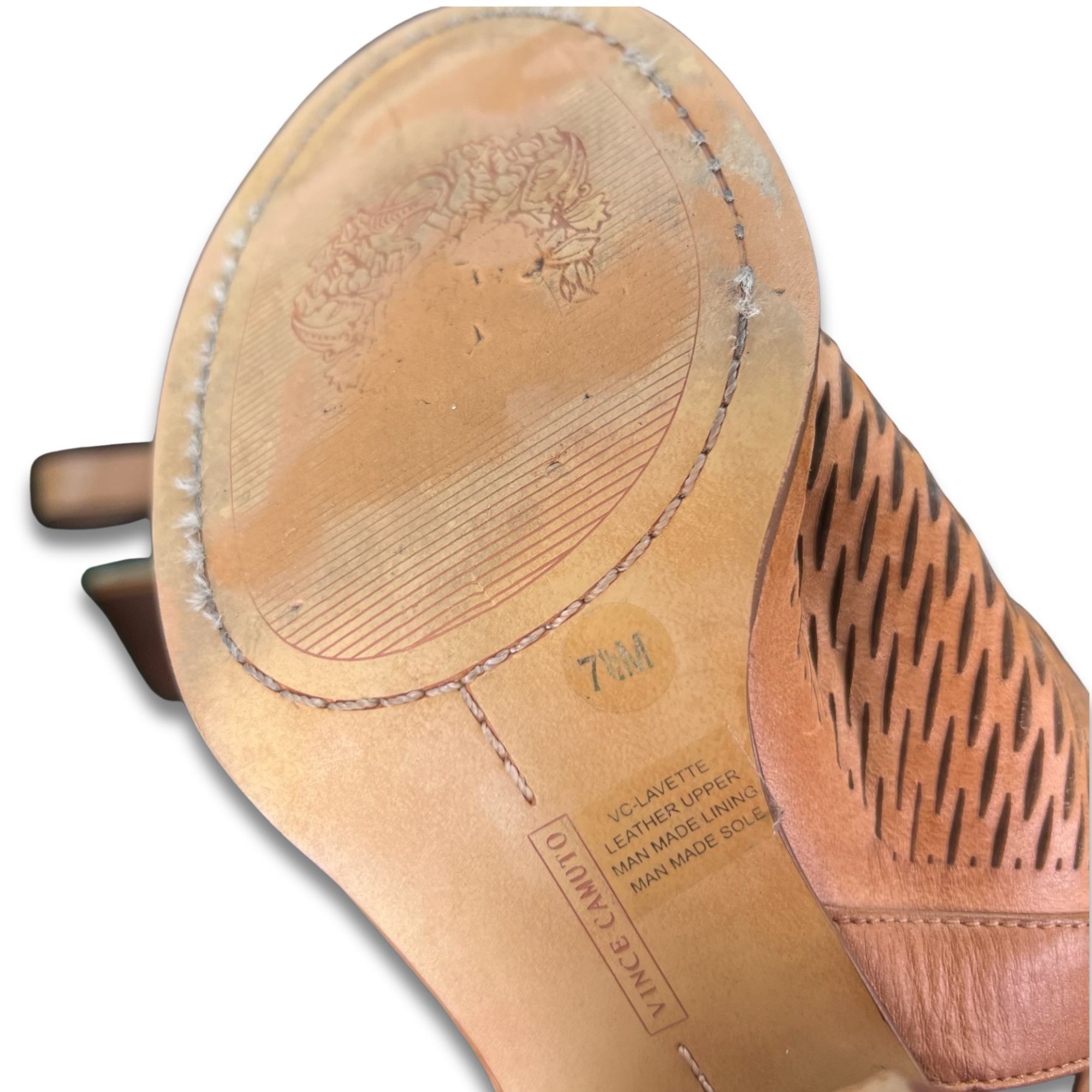 Vince Camuto Vince Camuto Lavette Laser Cut Peep Toe Ankle Booties Tan Le Size US 7.5 / IT 37.5 - 6 Thumbnail