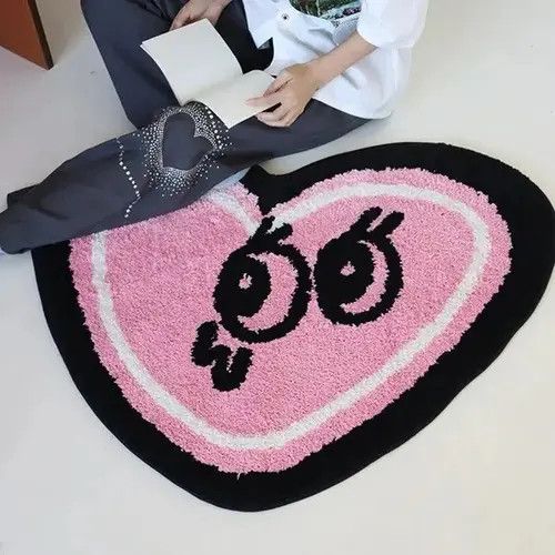 Other Tufting Cute Eyes Heart Shape Rugs Size ONE SIZE - 1 Thumbnail
