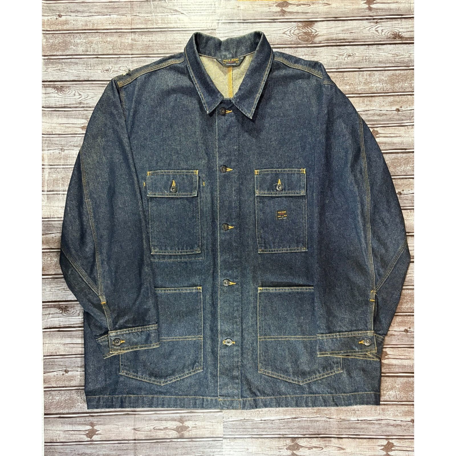 Ralph Lauren Ralph Lauren Polo Jeans Denim Barn Chore Jacket sz XL vintag Size US XL / EU 56 / 4 - 1 Thumbnail