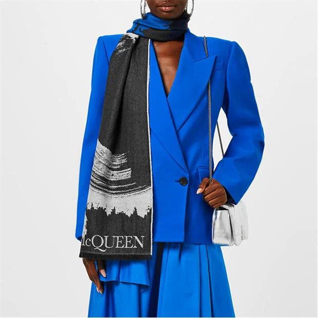 Alexander McQueen o1g2r1mq0824 Double Breasted Wool Jackets in Blue Size XS / US 0-2 / IT 36-38 - 3 Thumbnail