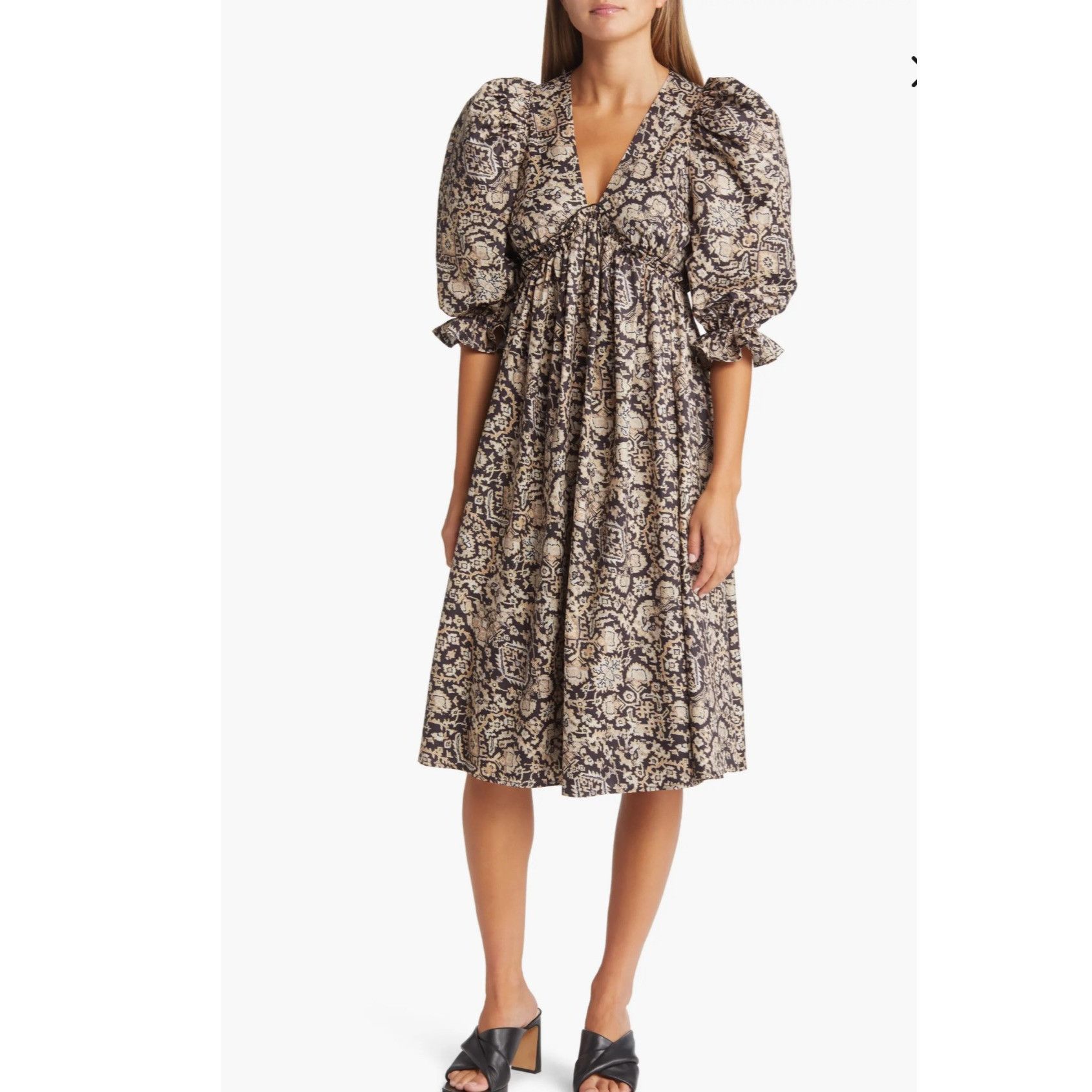 Other Area Stars Medallion Print Empire Waist Dress Size S / US 4 / IT 40 - 4 Thumbnail