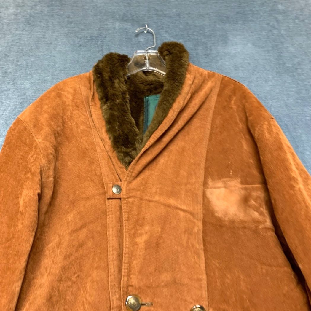 Doublet VINTAGE Full Stop Pea Coat Mens M Brown Shearling Lined Double Breasted Coat Size US M / EU 48-50 / 2 - 4 Thumbnail