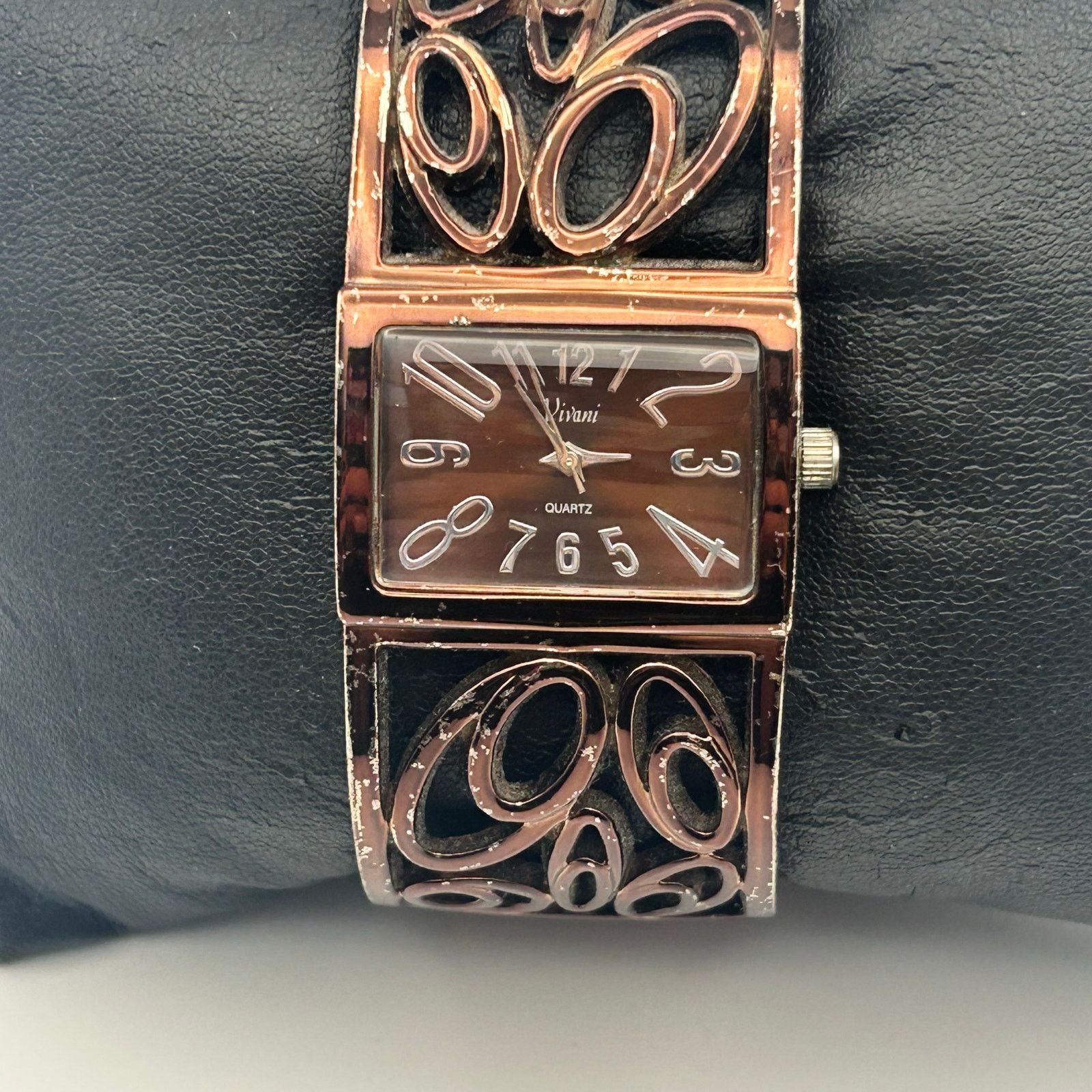 Other Vivani Women's Rose Gold Tone Wide Cuff Bangle Watch Size ONE SIZE - 1 Thumbnail