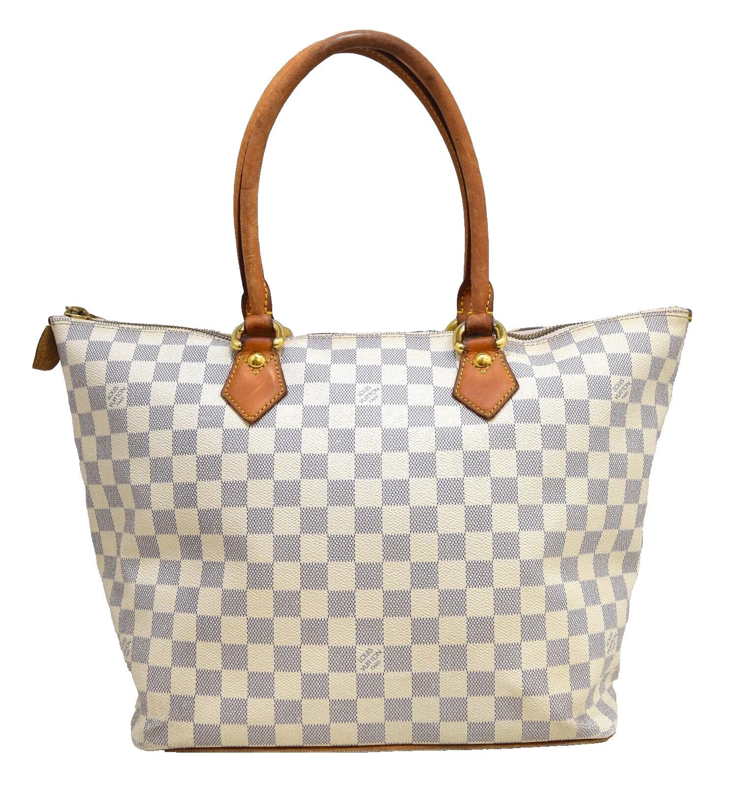 Louis Vuitton Auth Louis Vuitton Saleya MM Tote Bag Azur Canvas N51185 Size ONE SIZE - 1 Thumbnail