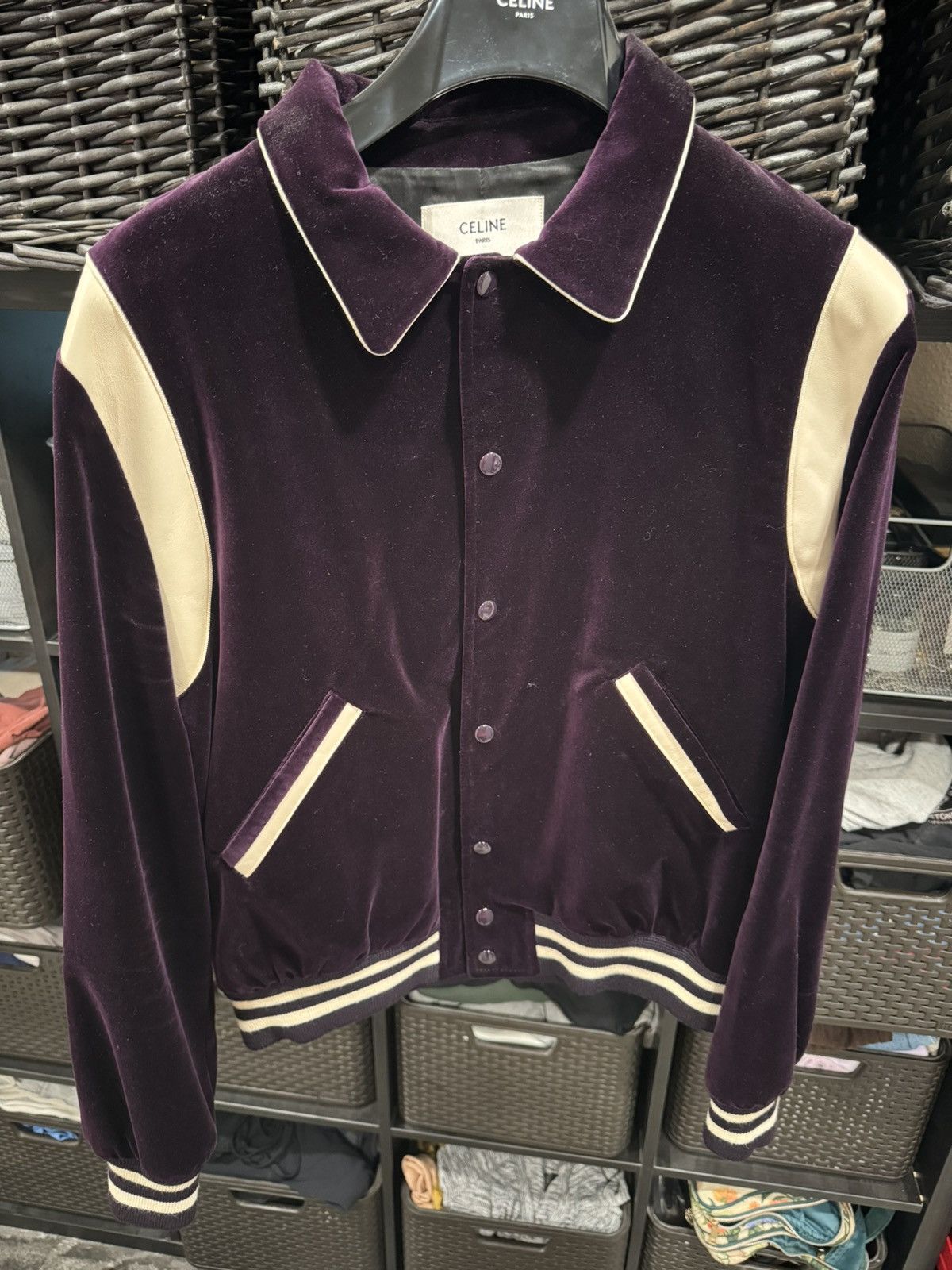 Celine FW20 Purple Velvet Teddy 54 | Grailed