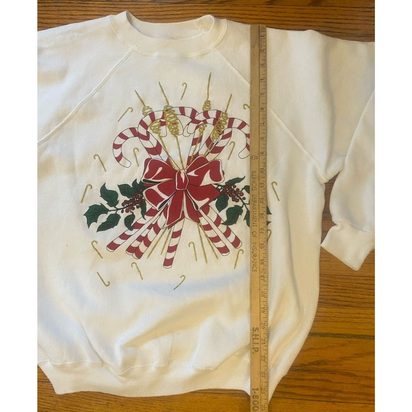 Hanes VTG Hanes Christmas Candy Cane Sweatshirt USA Women’s XL Size XL / US 12-14 / IT 48-50 - 6 Thumbnail