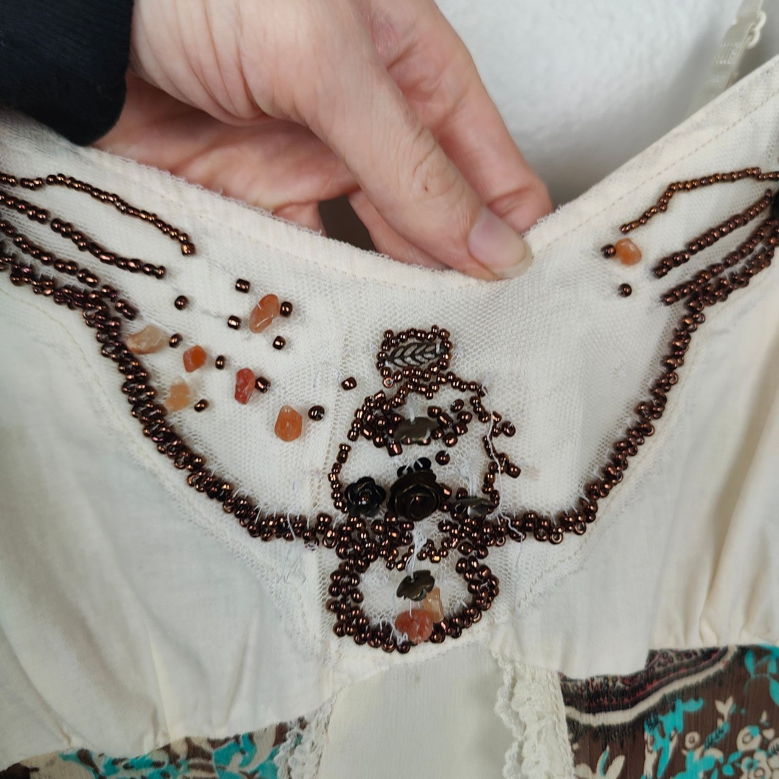 Other Vintage Y2K Hendi Babydoll Tank Top Womens Small Cream Size S / US 4 / IT 40 - 2 Thumbnail