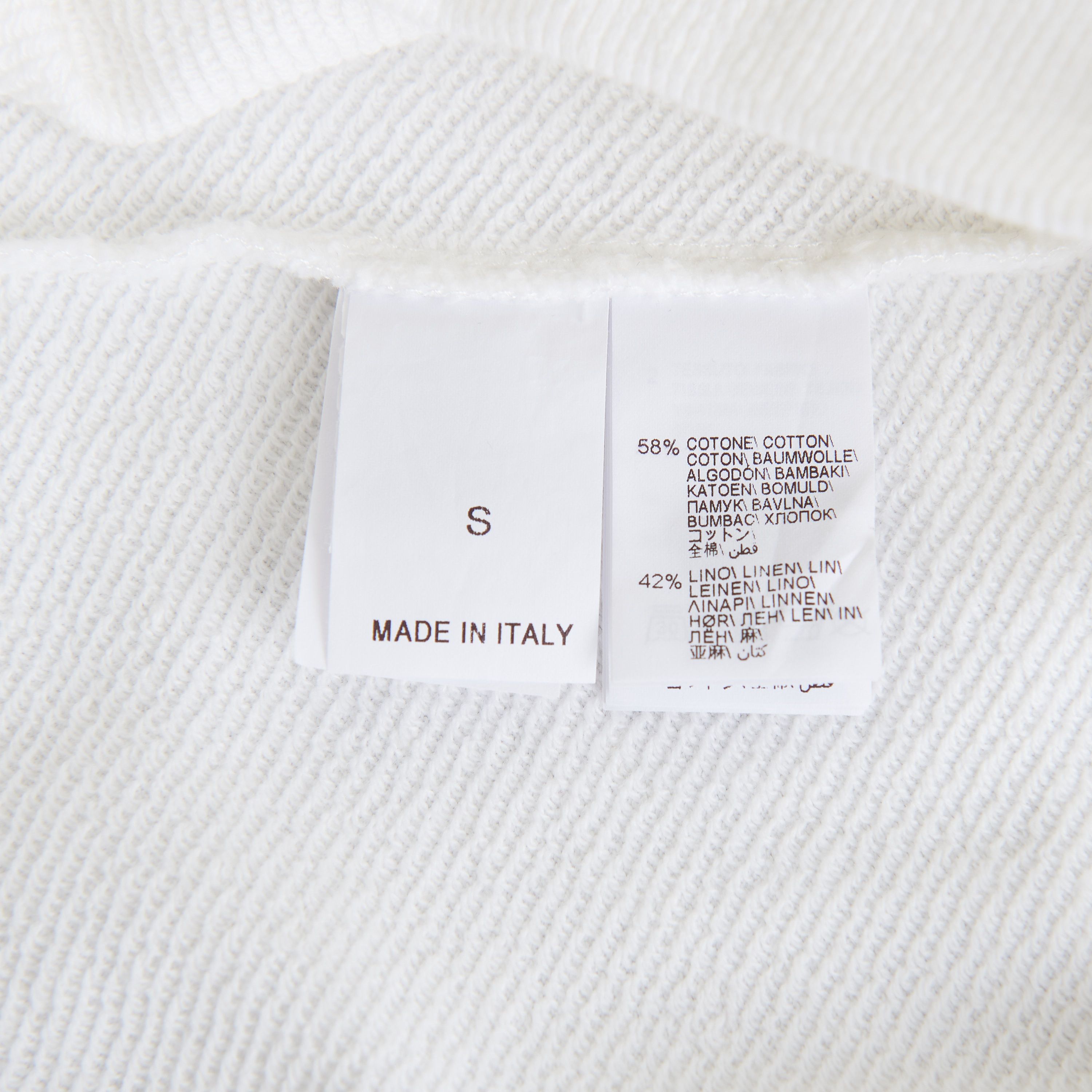 Brunello Cucinelli White Hooded Sweatshirt - Logo Embroidery, French Terry Size US XL / EU 56 / 4 - 18 Thumbnail
