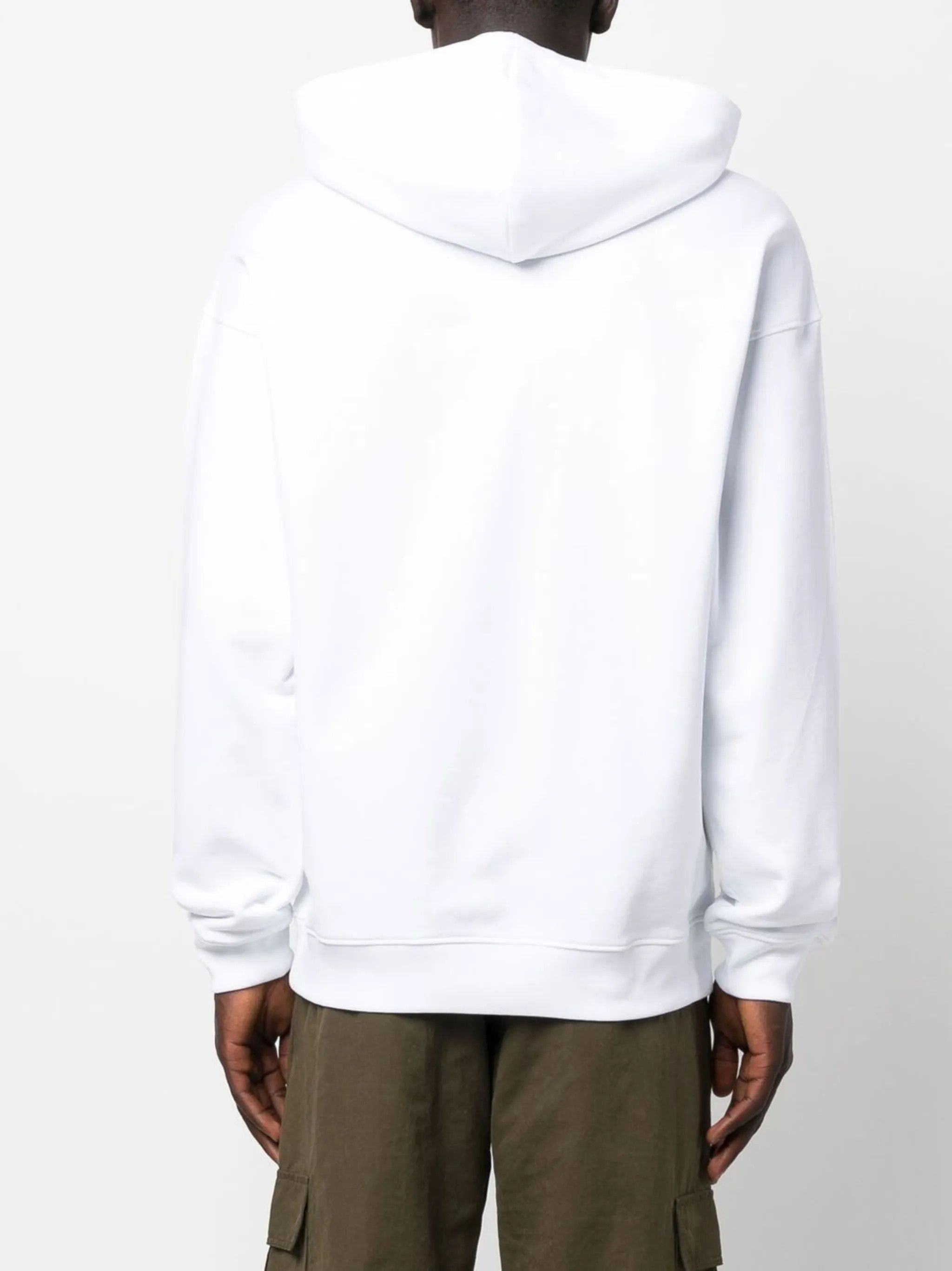 Moschino o1y0225 Logo Embellished Hoodie in White Size US S / EU 44-46 / 1 - 4 Thumbnail