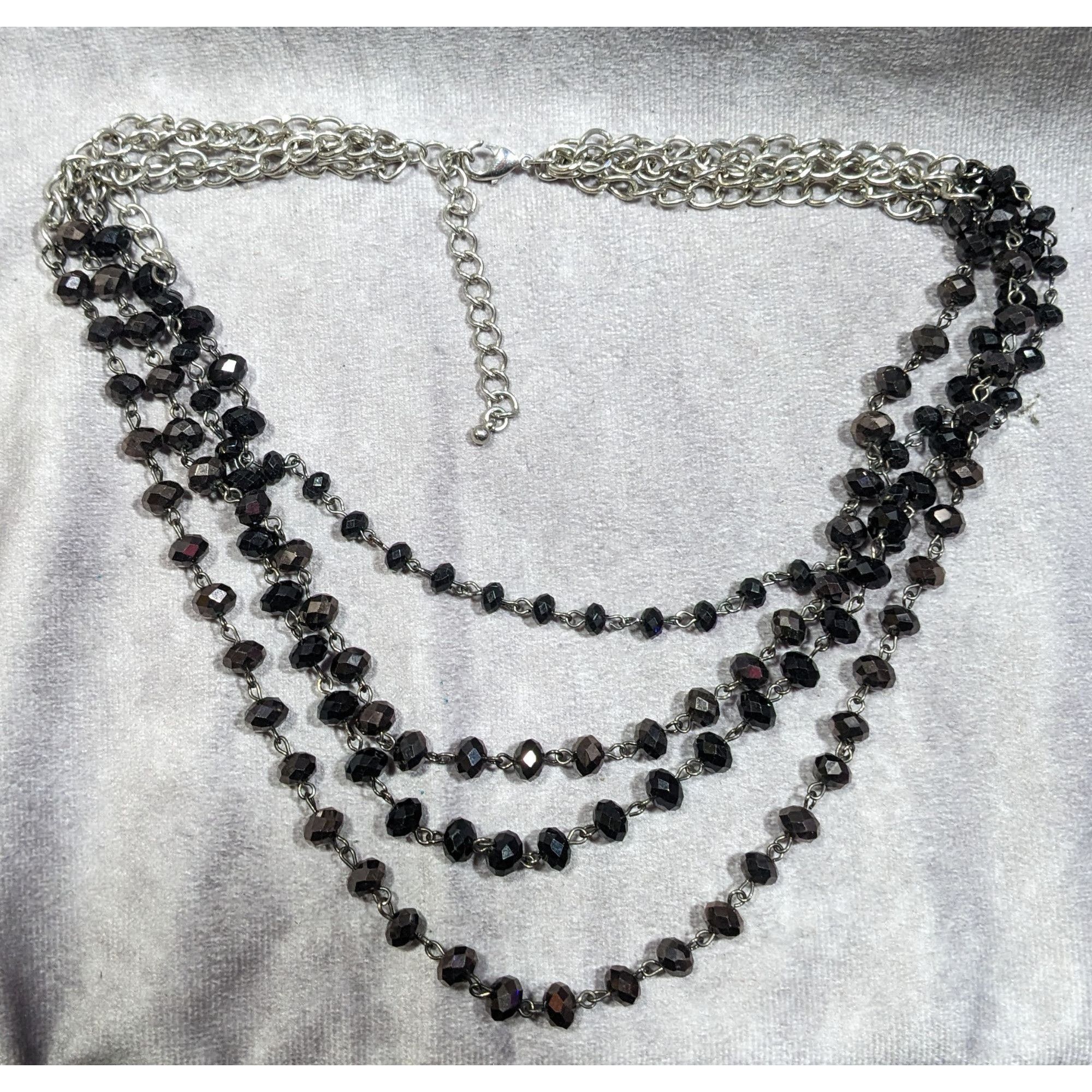 Other Glam Goth Multilayer Faceted Glass Beaded Necklace Size ONE SIZE - 2 Thumbnail