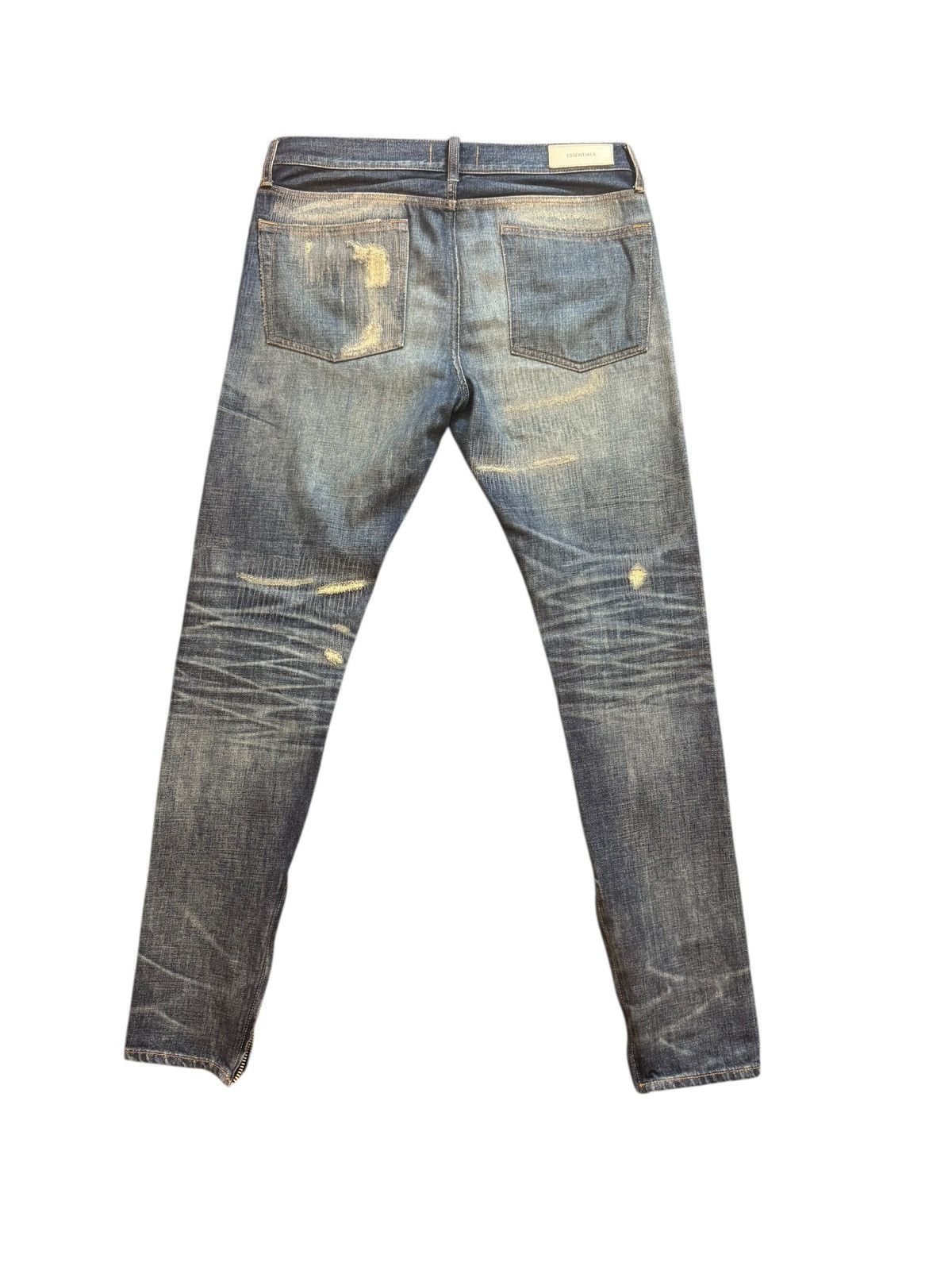 Fear of God Fear Of God Essentials 5 Pocket Blue Washed Denim Jean 34 Size US 34 / EU 50 - 2 Thumbnail