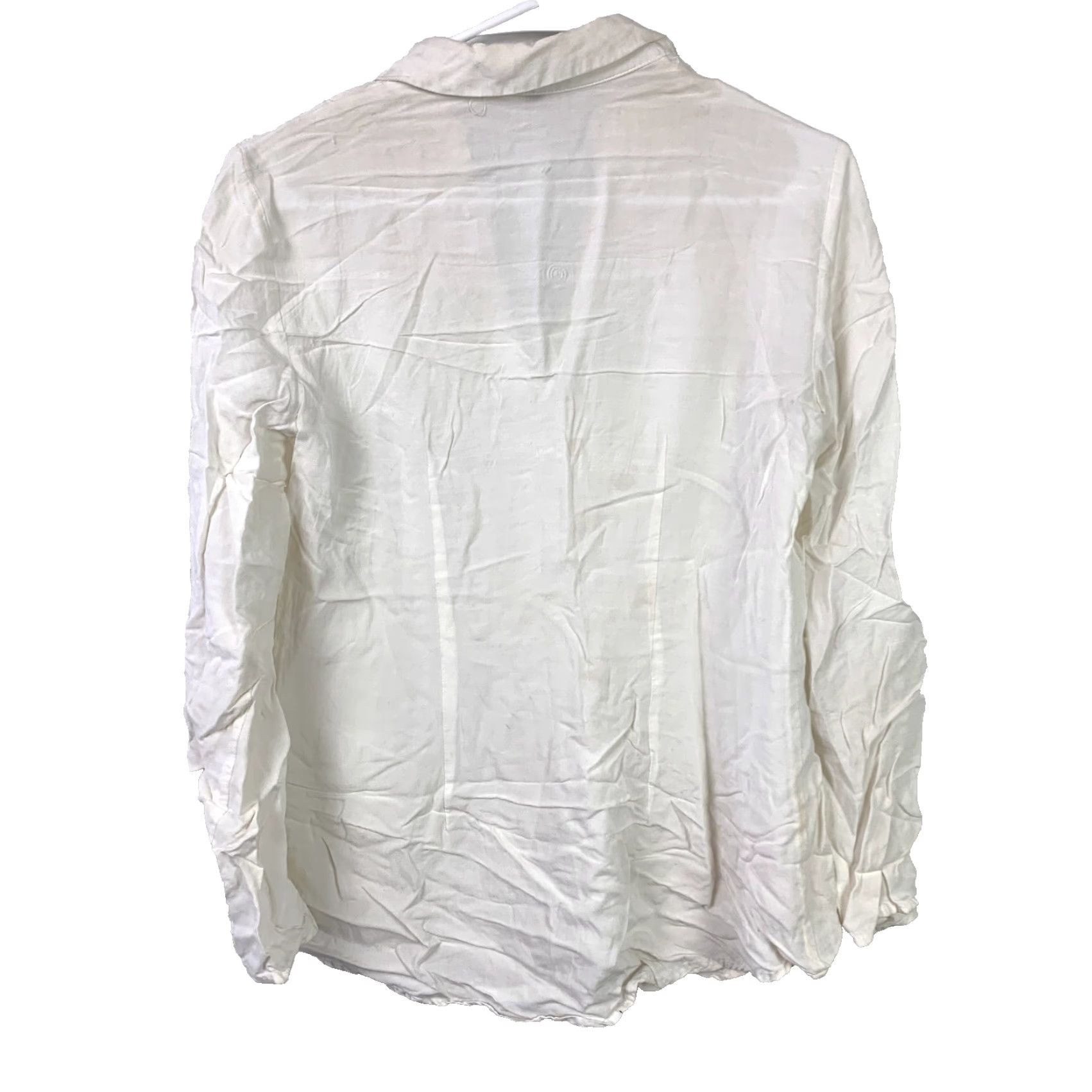 Vintage Spense V-Neck Button Down Long Sleeve Boho White Shirt Small Size S / US 4 / IT 40 - 6 Thumbnail
