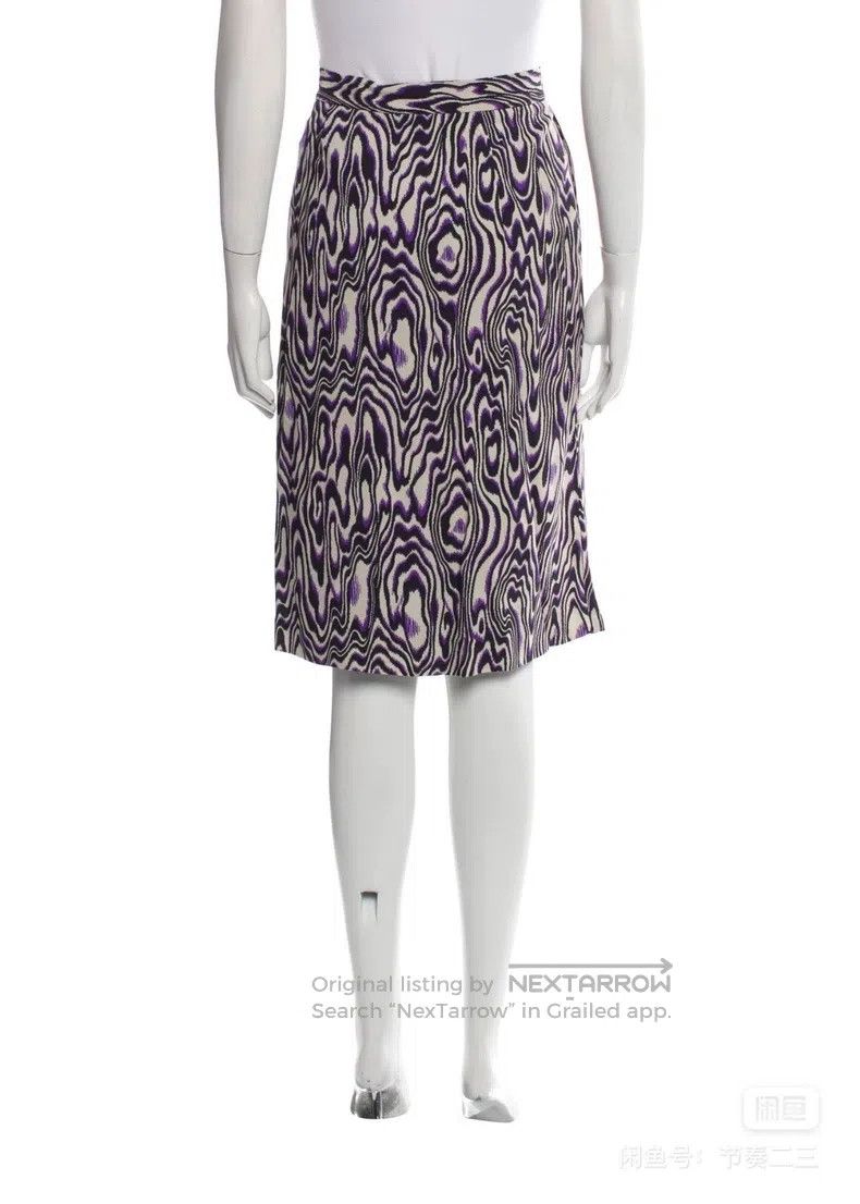 Dries Van Noten Dries Van Noten Runway-Exclusive Printed Midi Skirt Size 33" - 3 Thumbnail