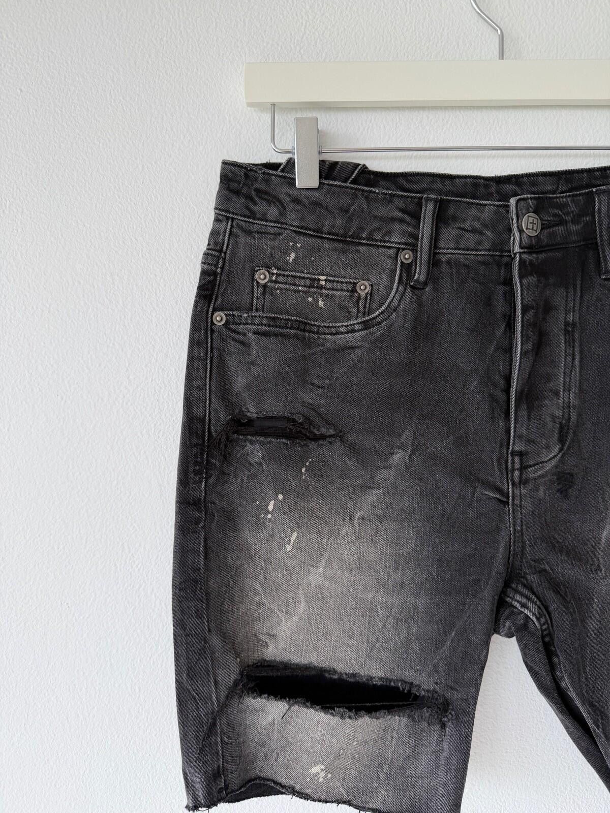 Ksubi new Ksubi mens denim shorts chopper grey black trashed 32 m Size US 32 / EU 48 - 4 Thumbnail