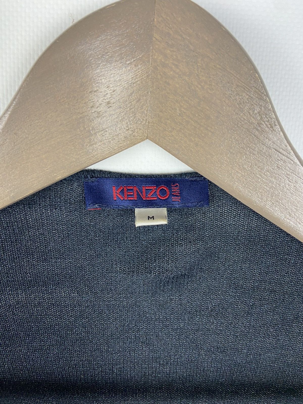 Designer × Kenzo Vintage Kenzo Jeans Silk Knit Fringe Wrap Cardigan Size M / US 6-8 / IT 42-44 - 6 Thumbnail