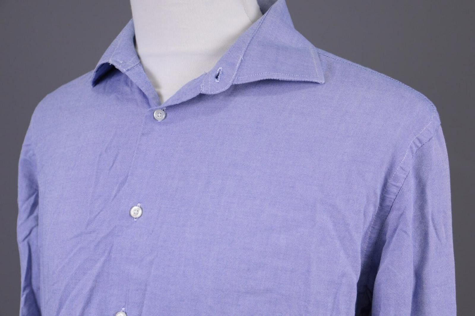 Designer Bottega del Sarto La Camicia Blue Button Down Shirt Size 43 Size US M / EU 48-50 / 2 - 5 Thumbnail