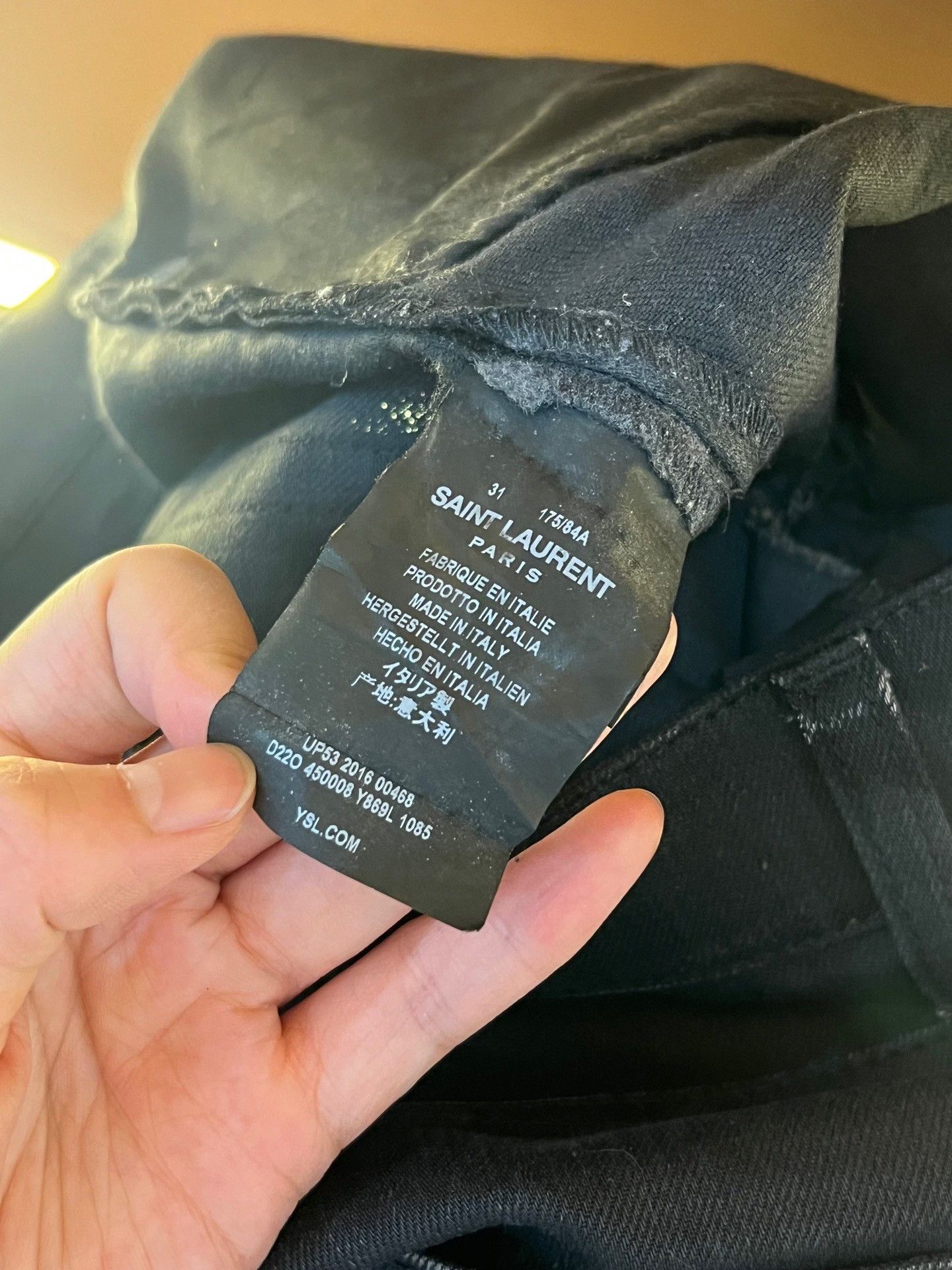 Saint Laurent Paris SLP Distressed Jeans Size US 31 - 3 Thumbnail