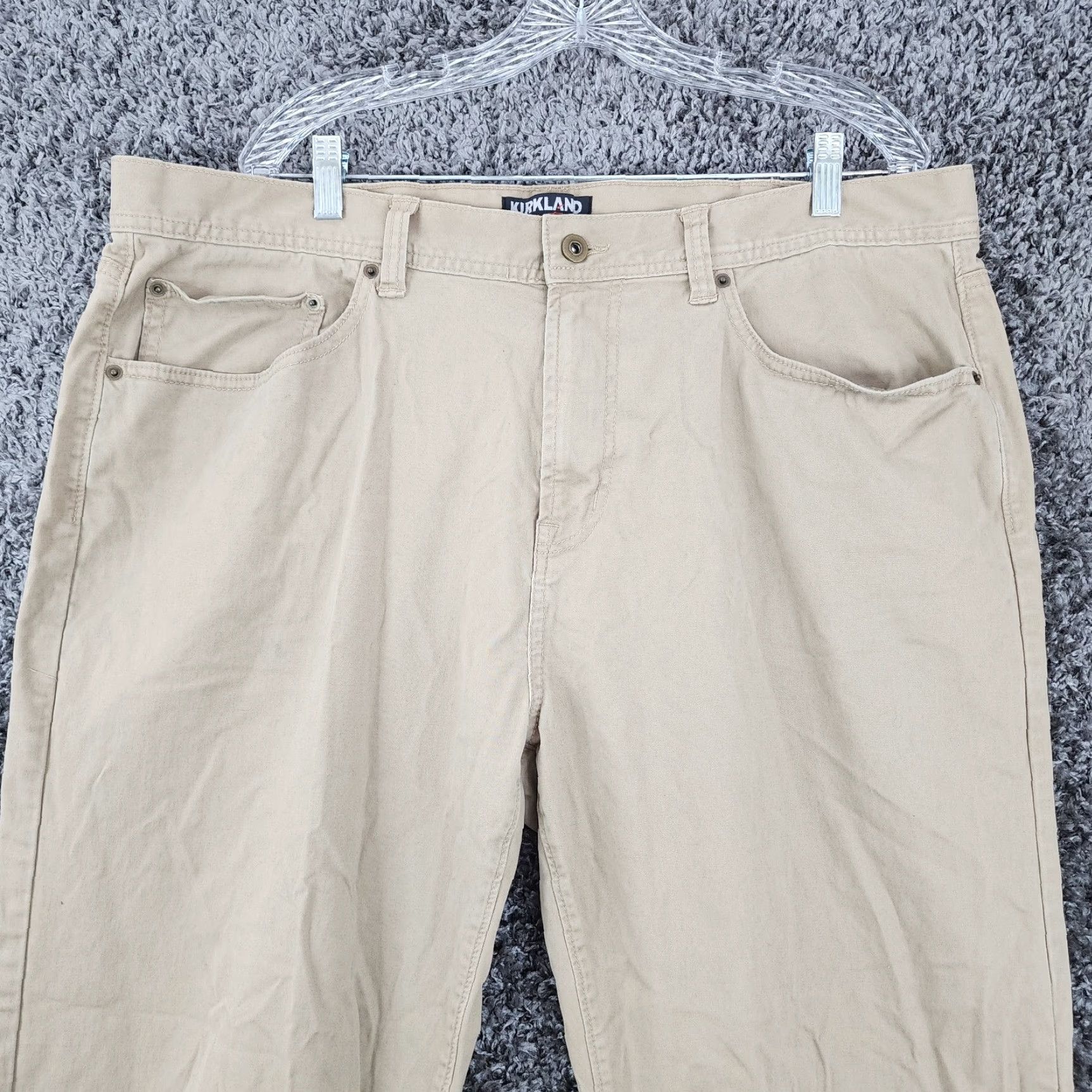 Vintage KIRKLAND SIGNATURE Chino Pants Mens Straight Khaki Beige Size 42x30 Size US 42 / EU 58 - 2 Thumbnail