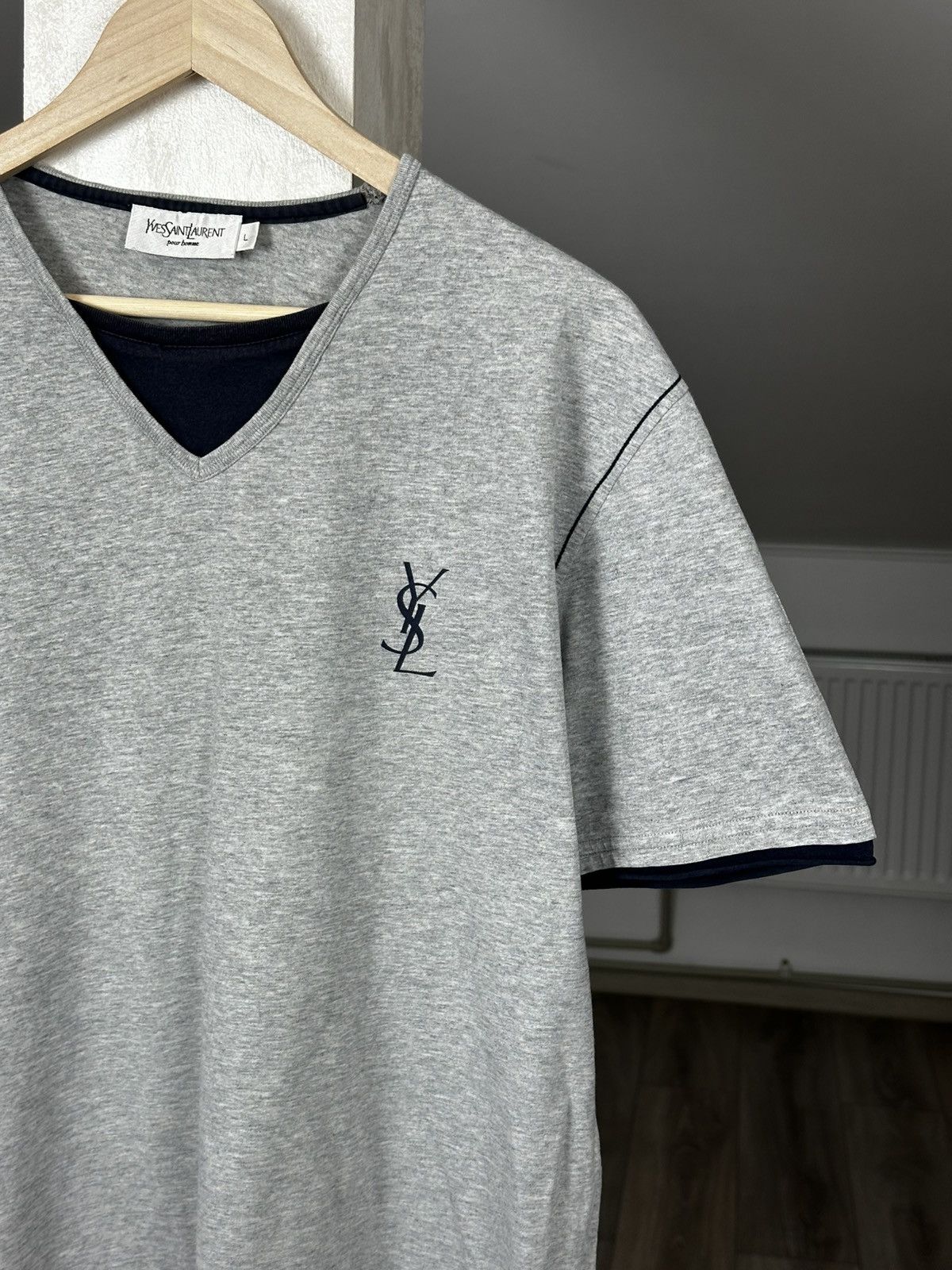 Yves Saint Laurent Vintage YSL Yves Saint Laurent Tee Size US L / EU 52-54 / 3 - 3 Thumbnail