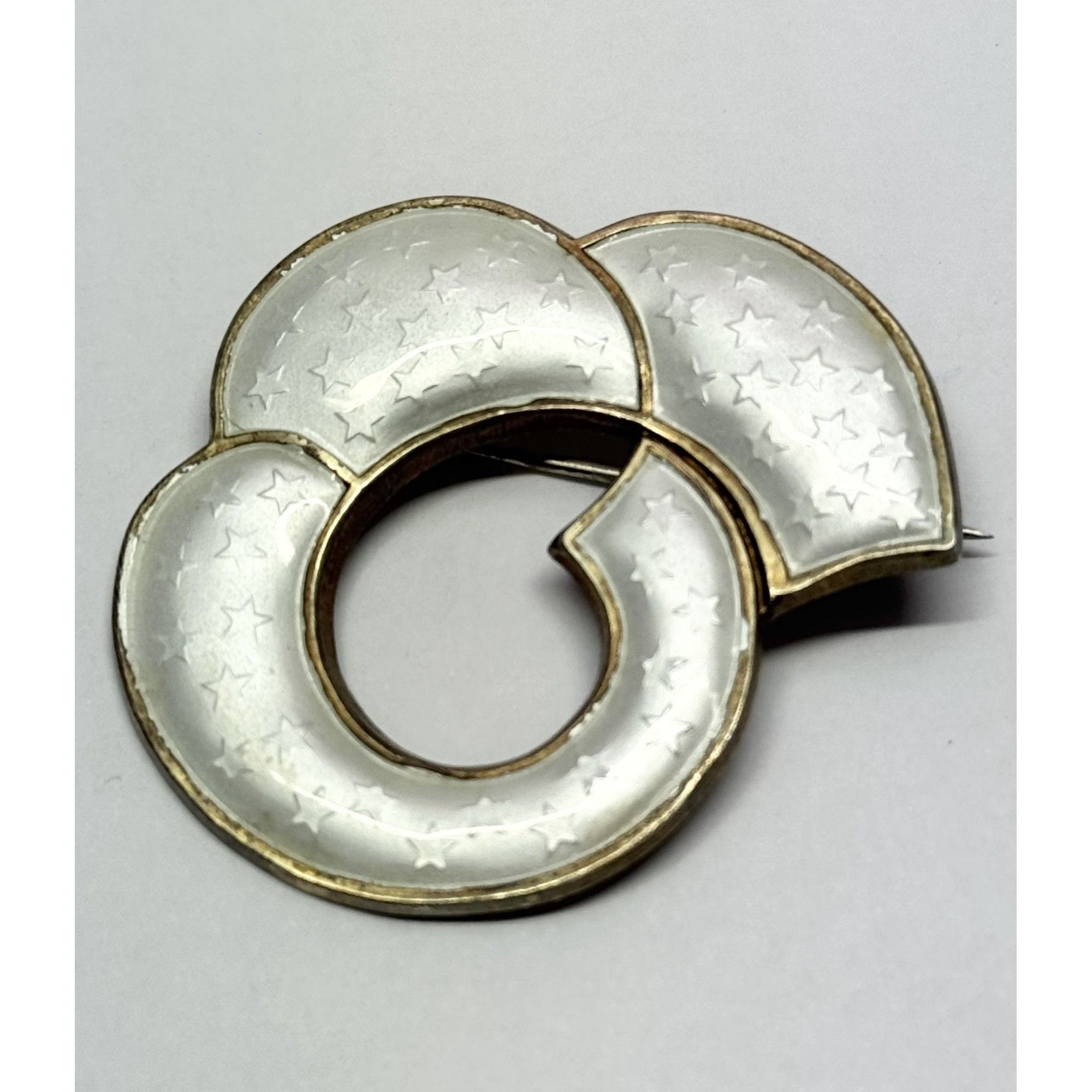 Vintage J Tostrup of Oslo Norway Mid Century Sterling Silver Enamel Size ONE SIZE - 3 Thumbnail