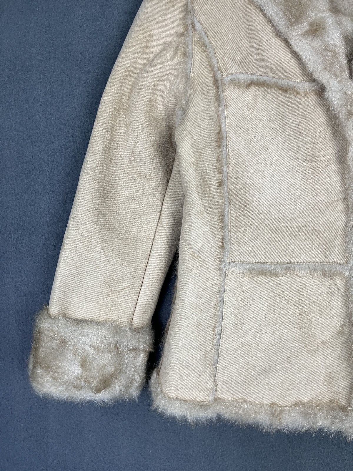 If Six Was Nine × Japanese Brand × Vintage Style Style Patchwork Faux Suede Fur Coat Size XS / US 0-2 / IT 36-38 - 4 Thumbnail
