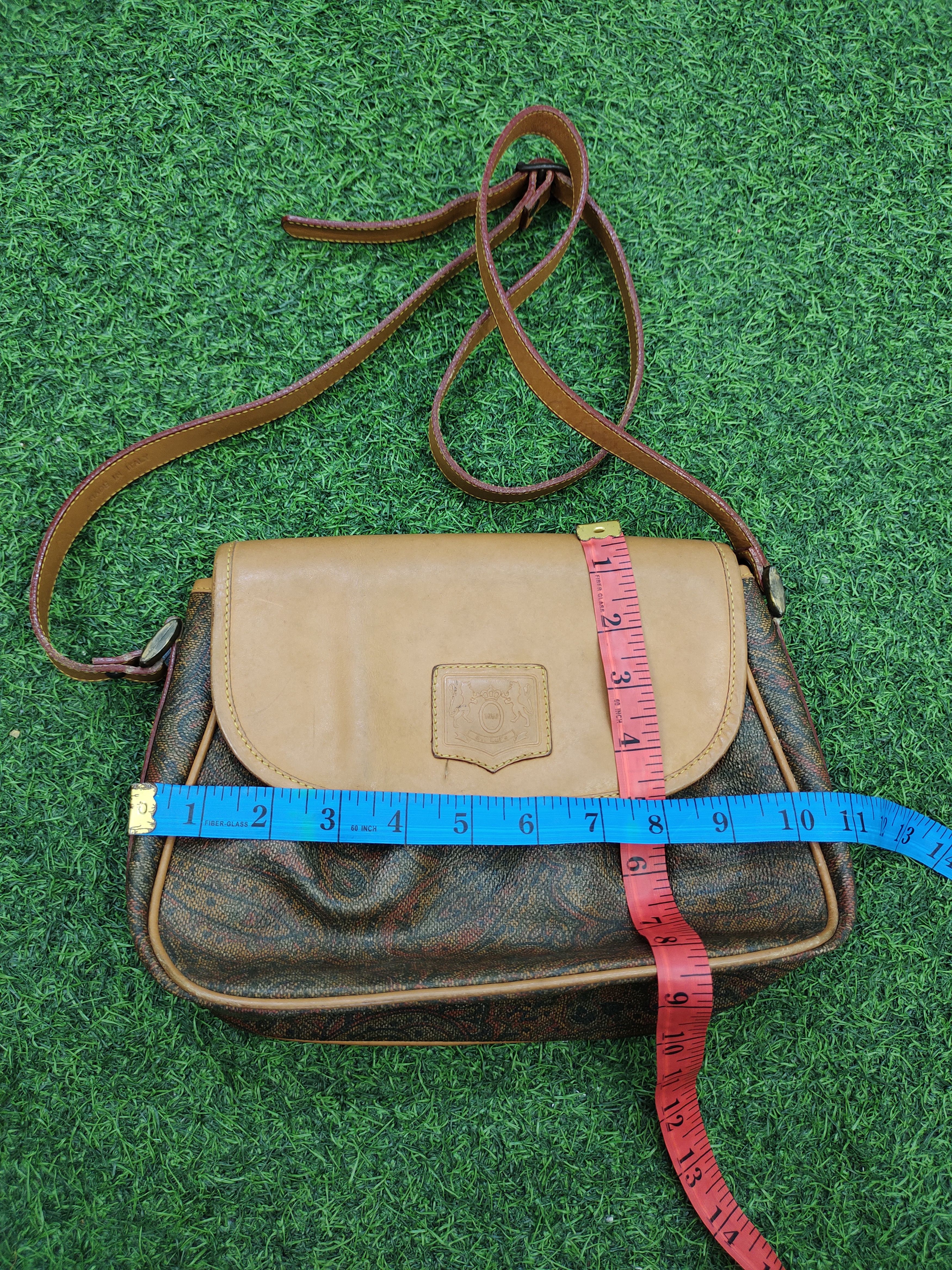 Leather Vintage 80s Linea Gani Floral Japan Patina Crossbody Bag Size ONE SIZE - 16 Thumbnail
